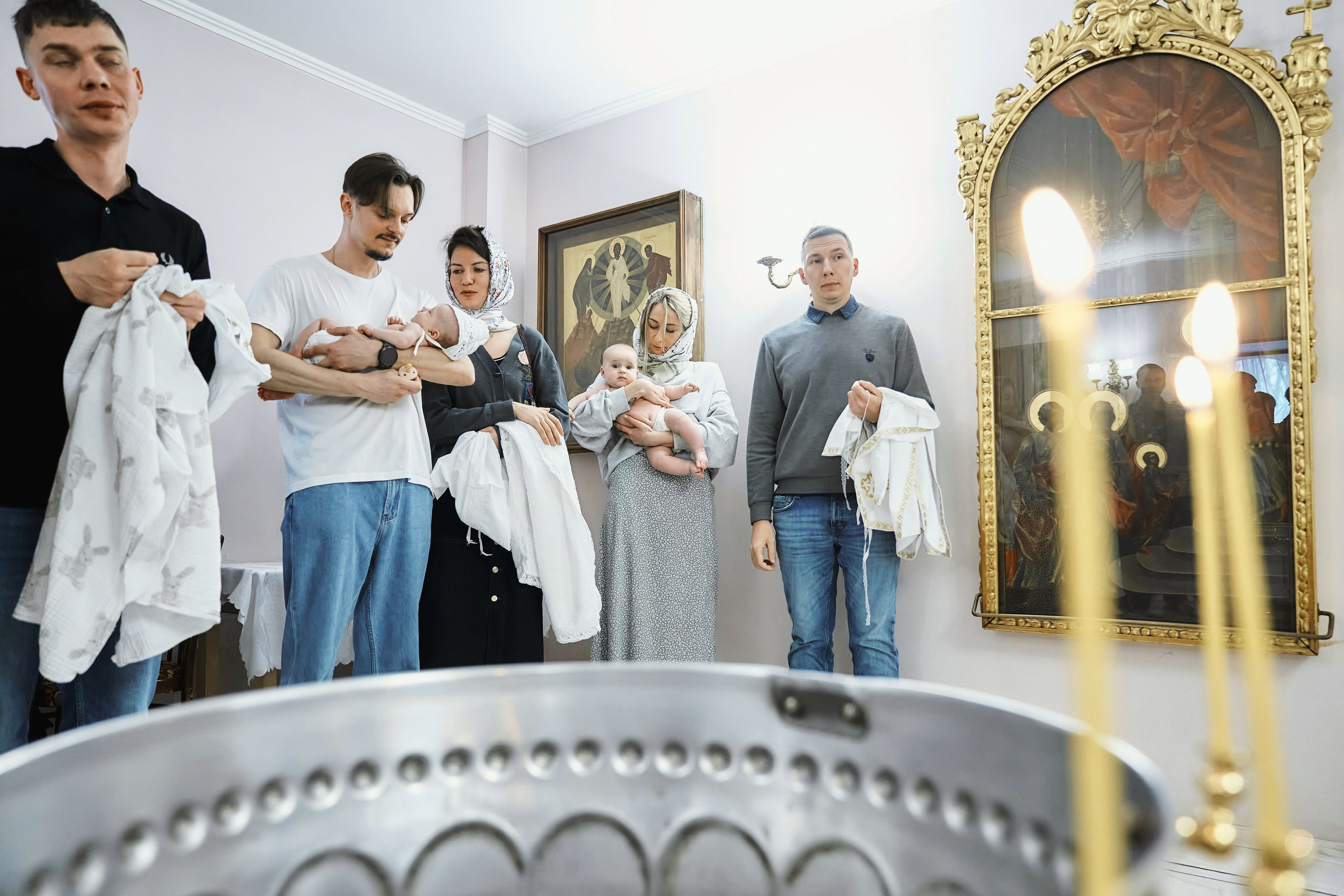 Крещение ребёнка в Церкви Илии Пророка и Воздвижения Честного Креста Господня в Черкизове