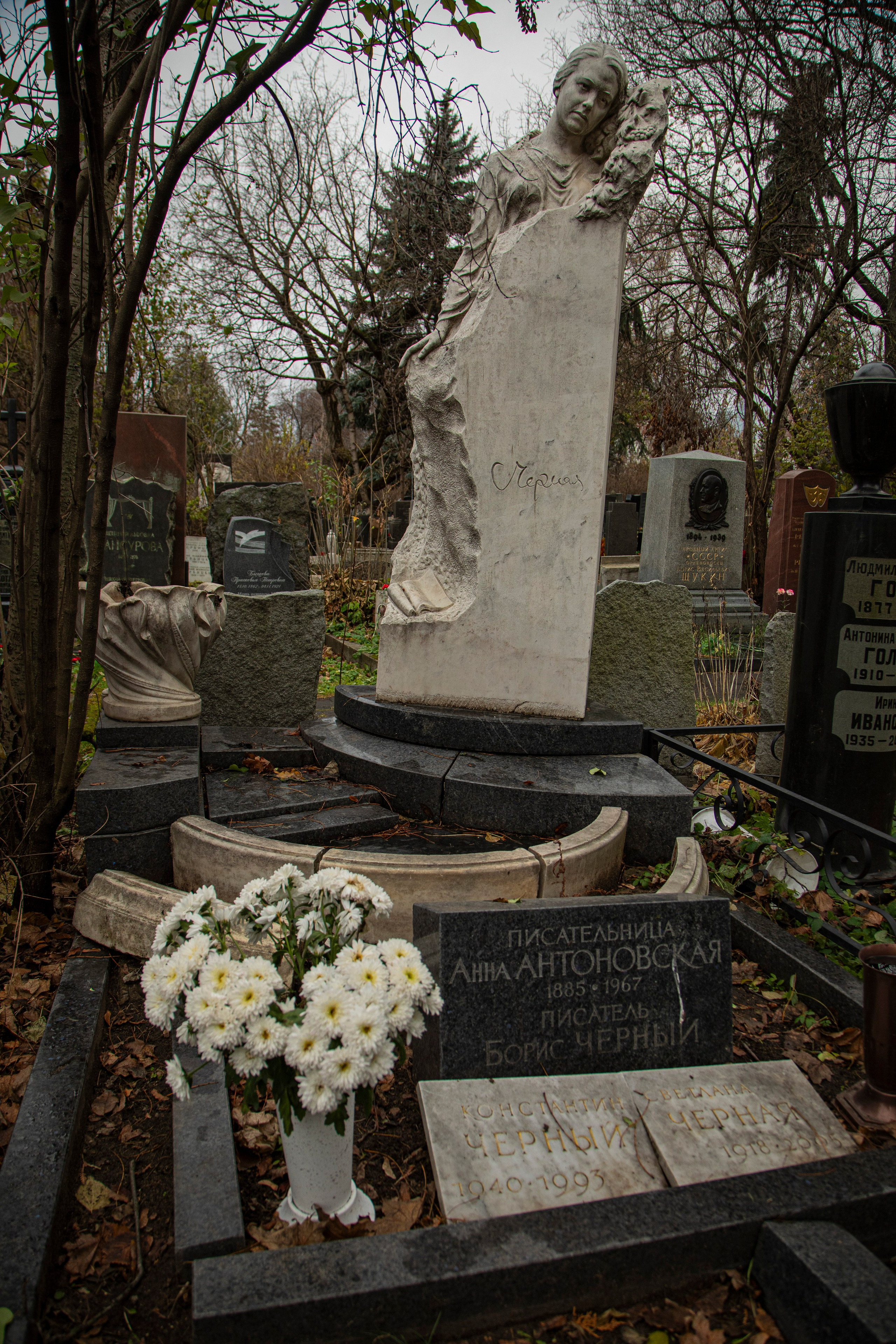 Осенняя прогулка по Новодевичьему кладбищу. Фотограф Сергей Ловкий