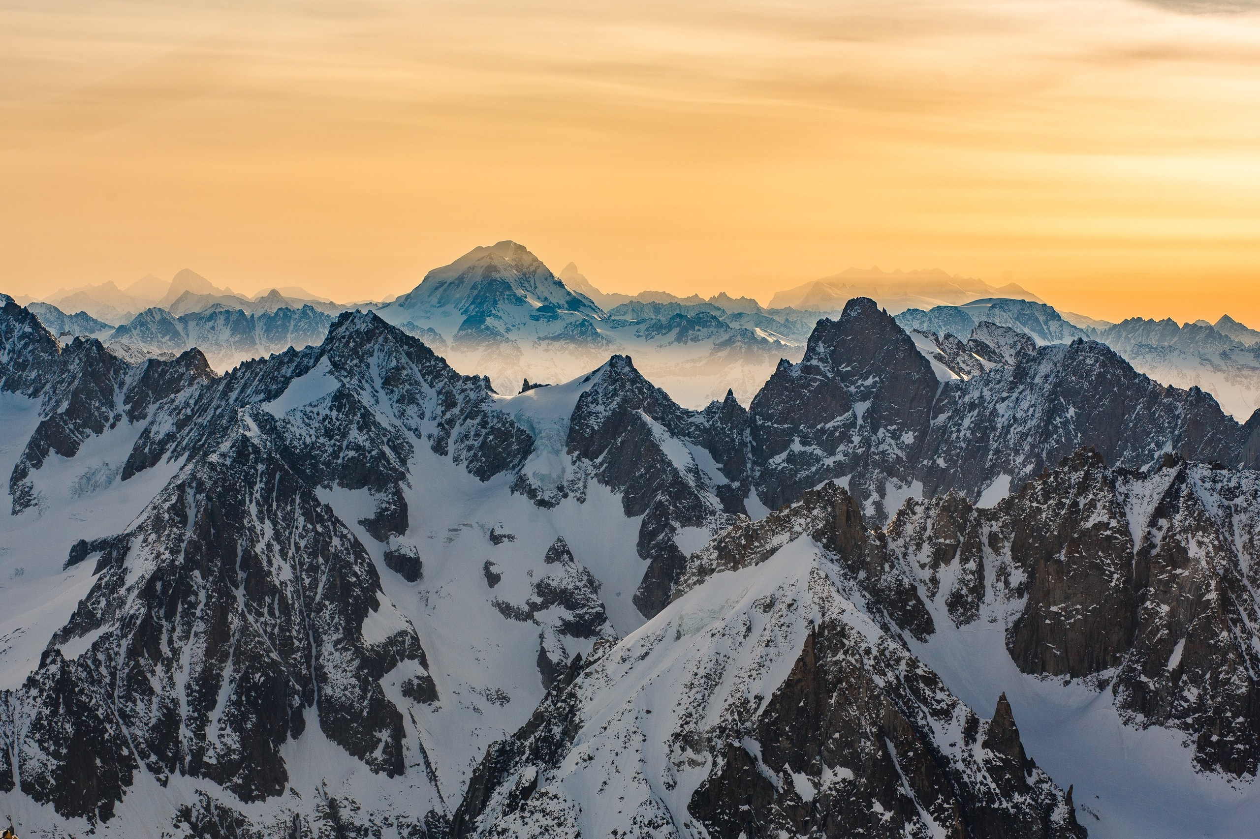 закатная фотография в горах