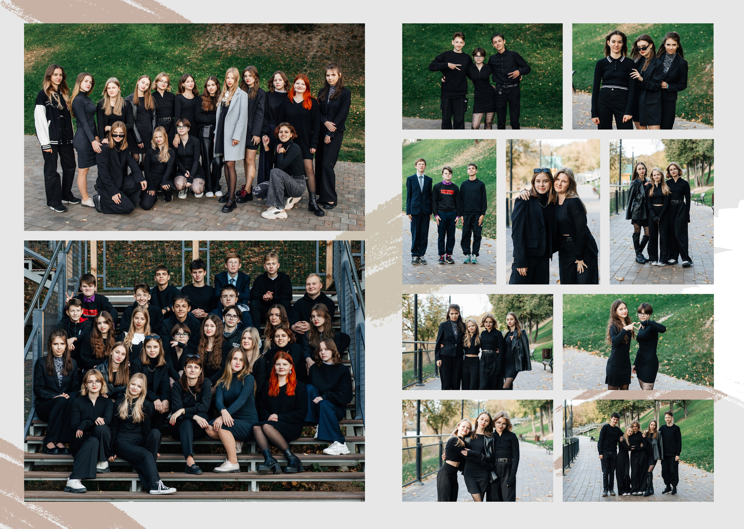 Фотосессия для выпускного альбома в парке Им. Талалихина. Выпускные альбомы в Подольске Москве и МО