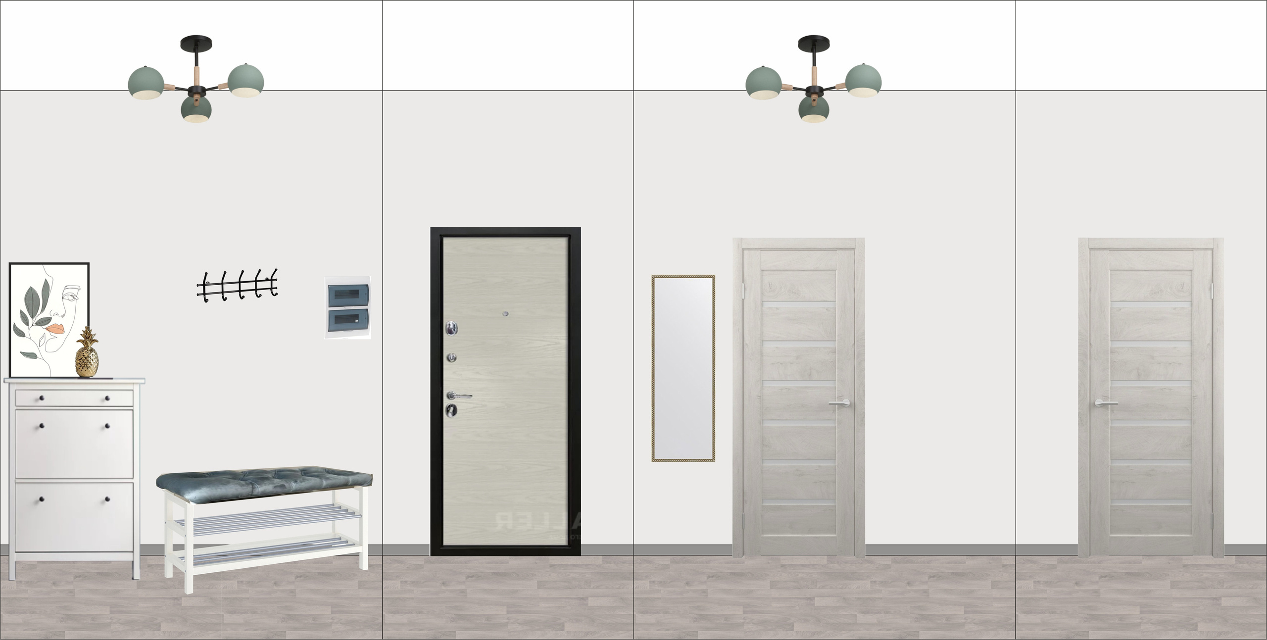 Квартира-студия 28кв.м, фото. Дизайнер интерьеров Olala interior design