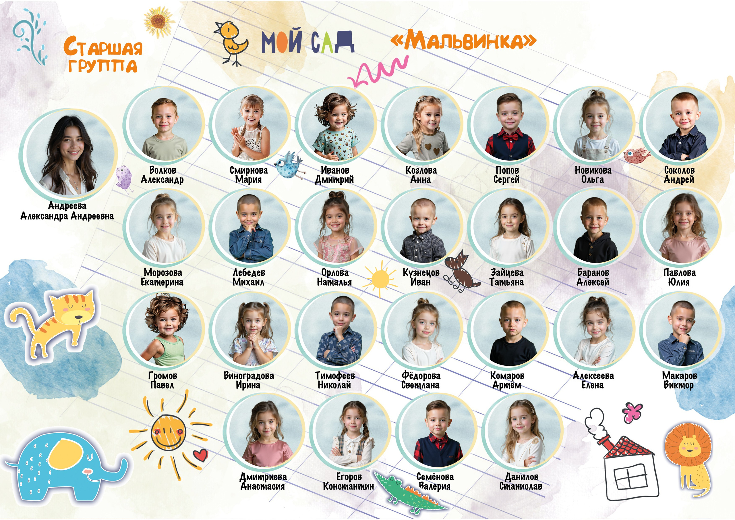 Виньетка садик. Фотосессия для детей и выпускников | Mega Foto — Сургут