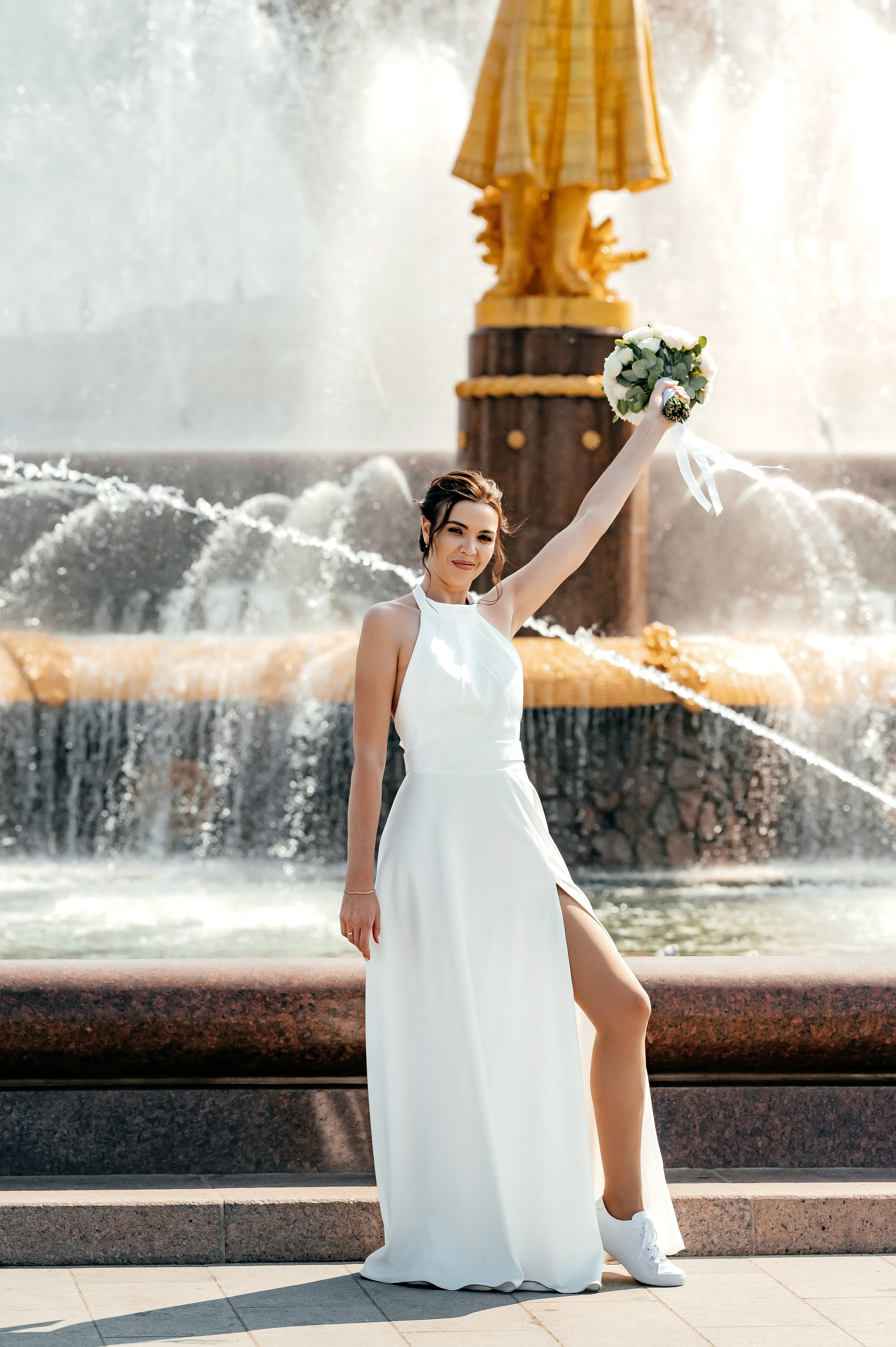 ВДНХ, Лужковский мост, Москва, свадьба. Свадебный и семейный фотограф Виктория Носачёва. Щелково, Москва и МО