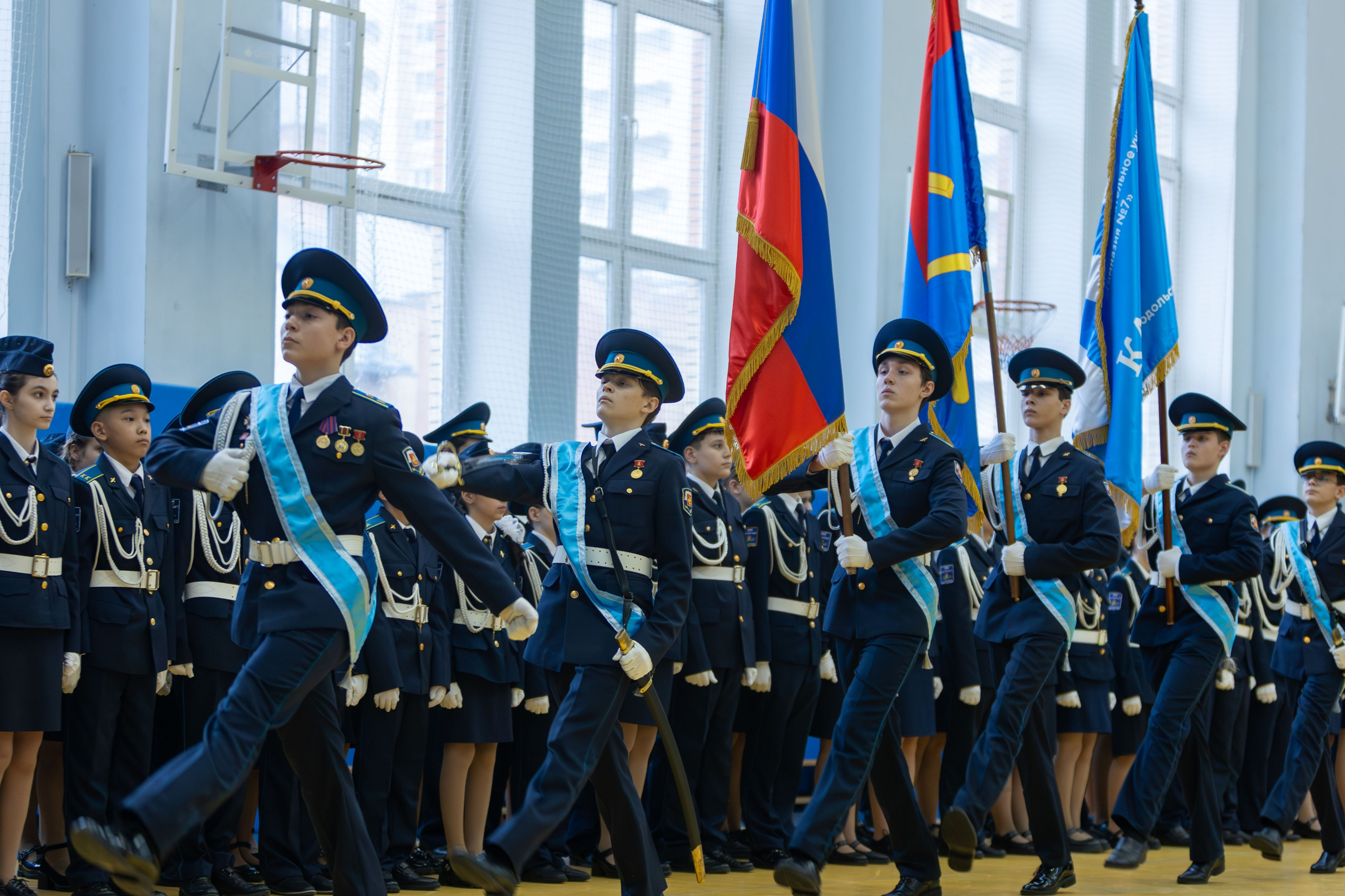 знаменная группа кадетов гимназия №7 Подольск