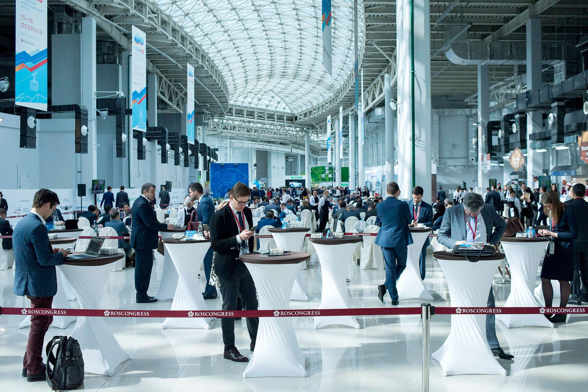 На международном инвестиционном форуме в Сочи. Съемка для РБК в 2018 году.