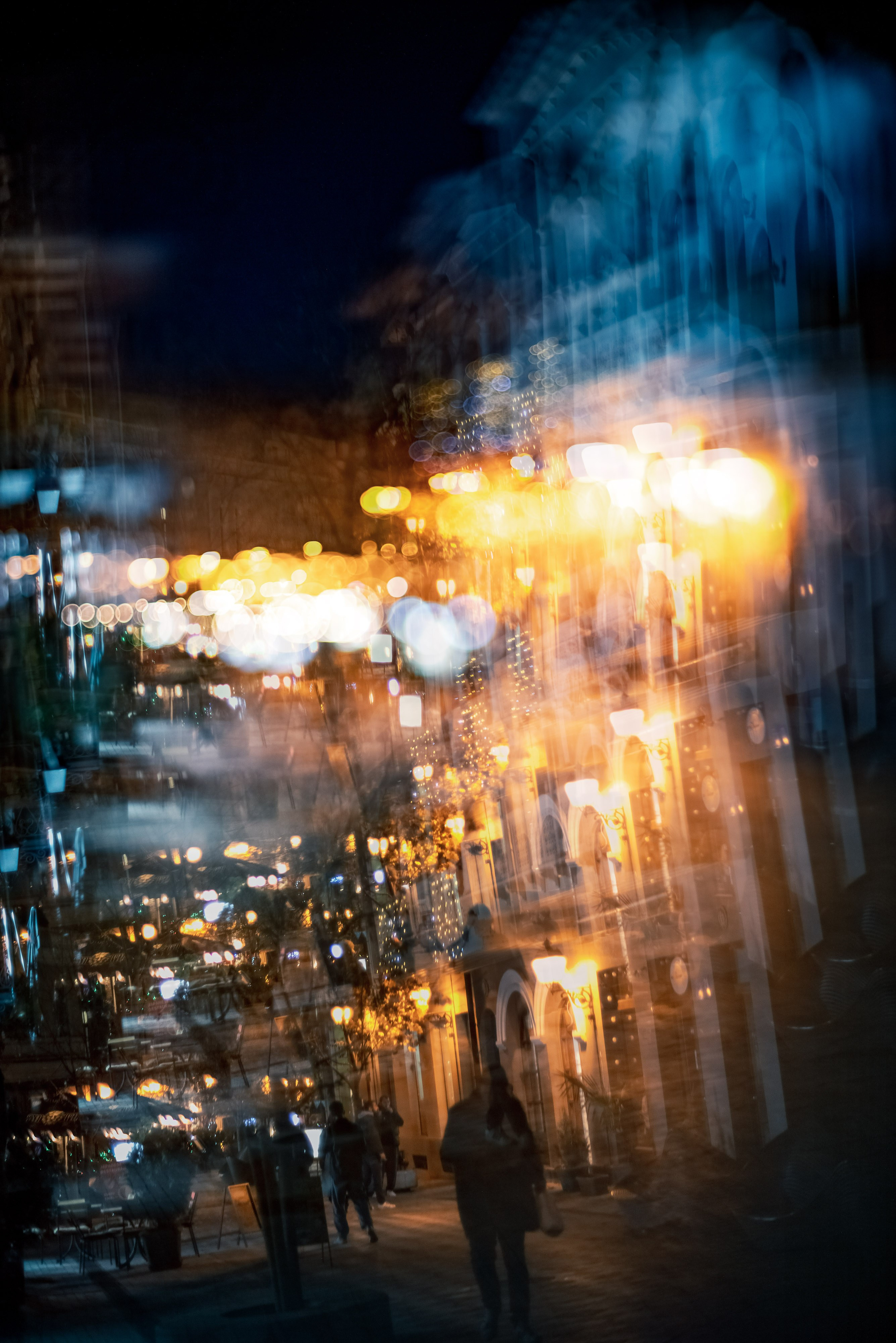 Ночной Тбилиси. Набережная реки Кура