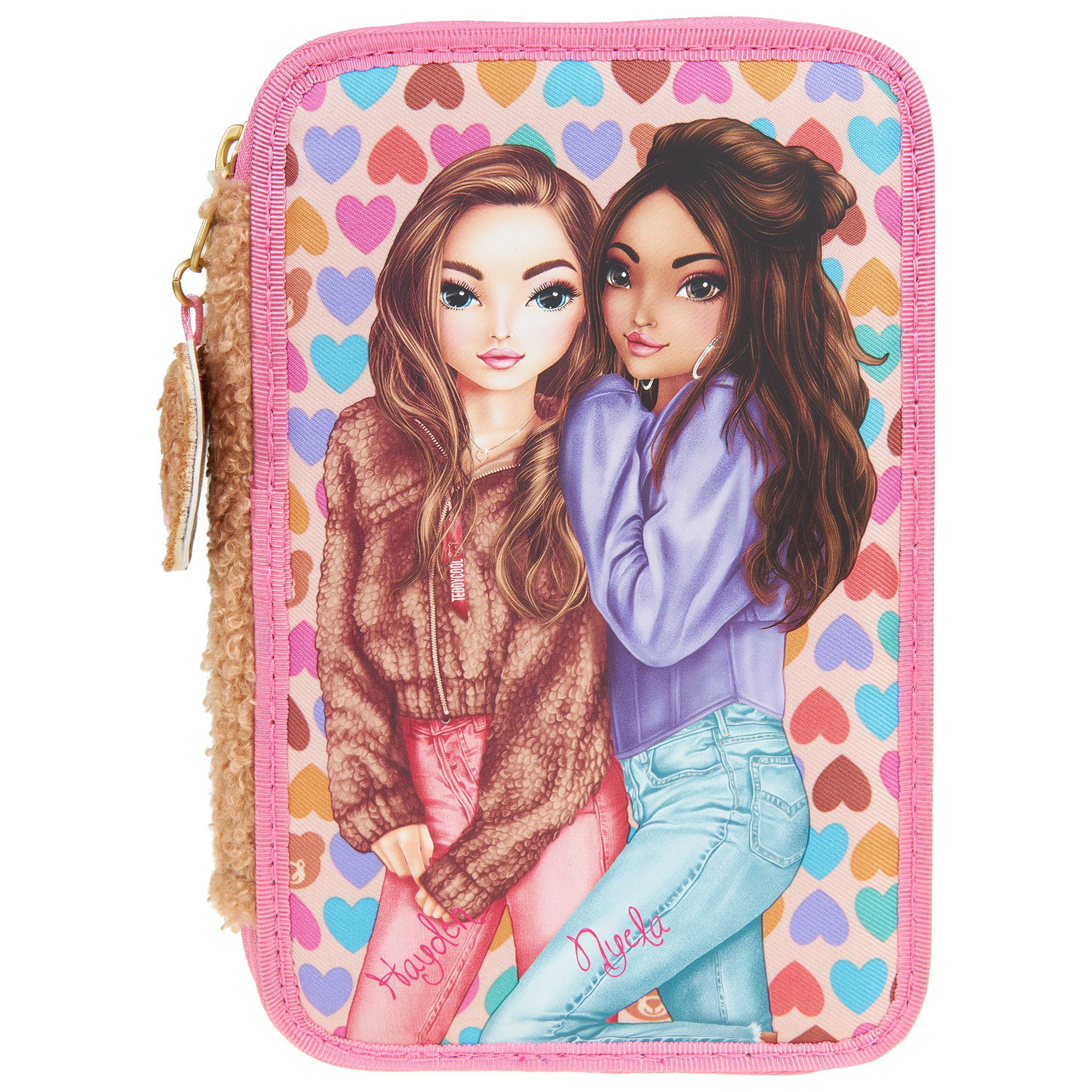 Пенал розовый вид спереди