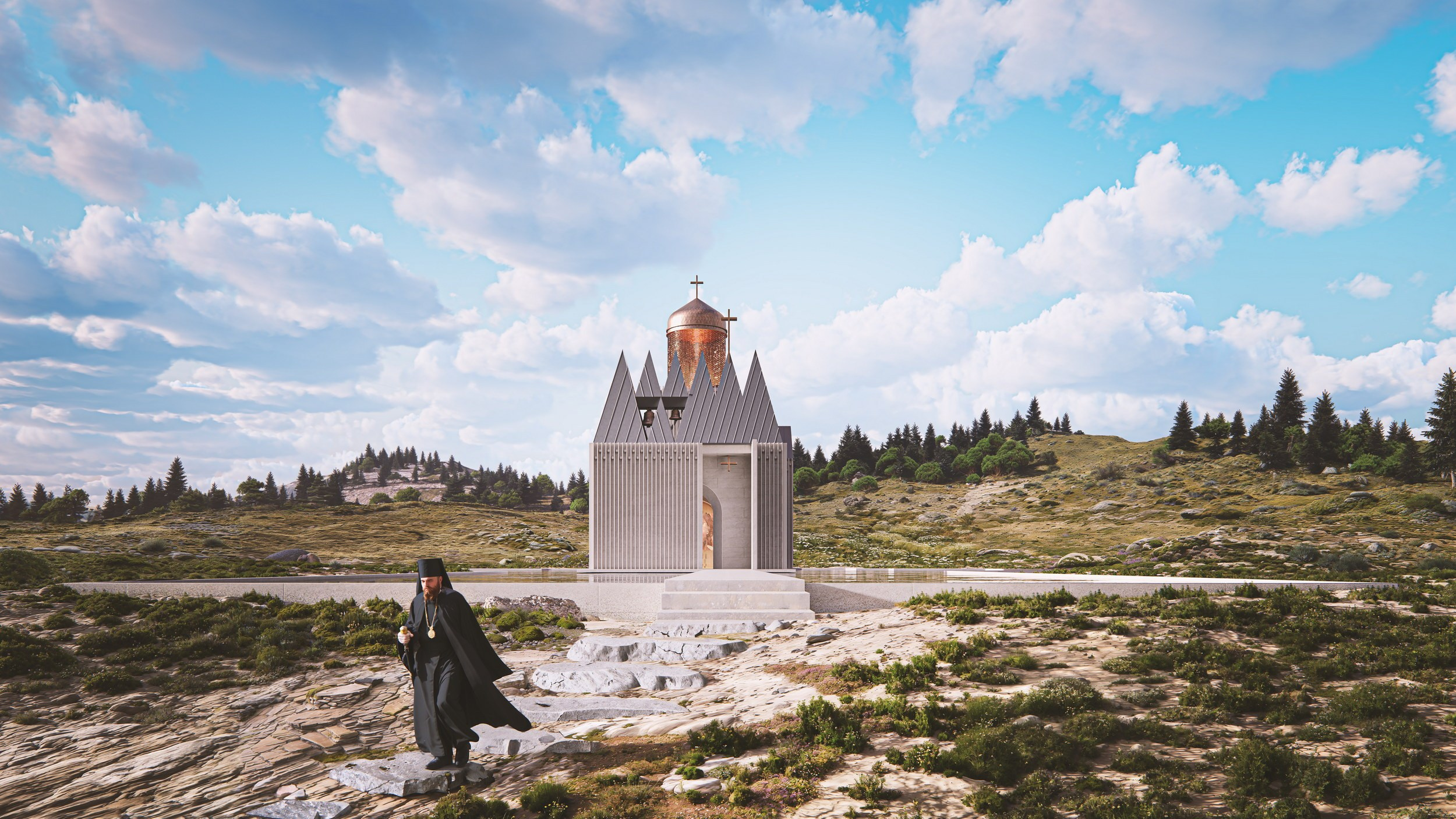 Проект храма «Свет Сквозь Века». Paintings by the artist Sergey Ratchin