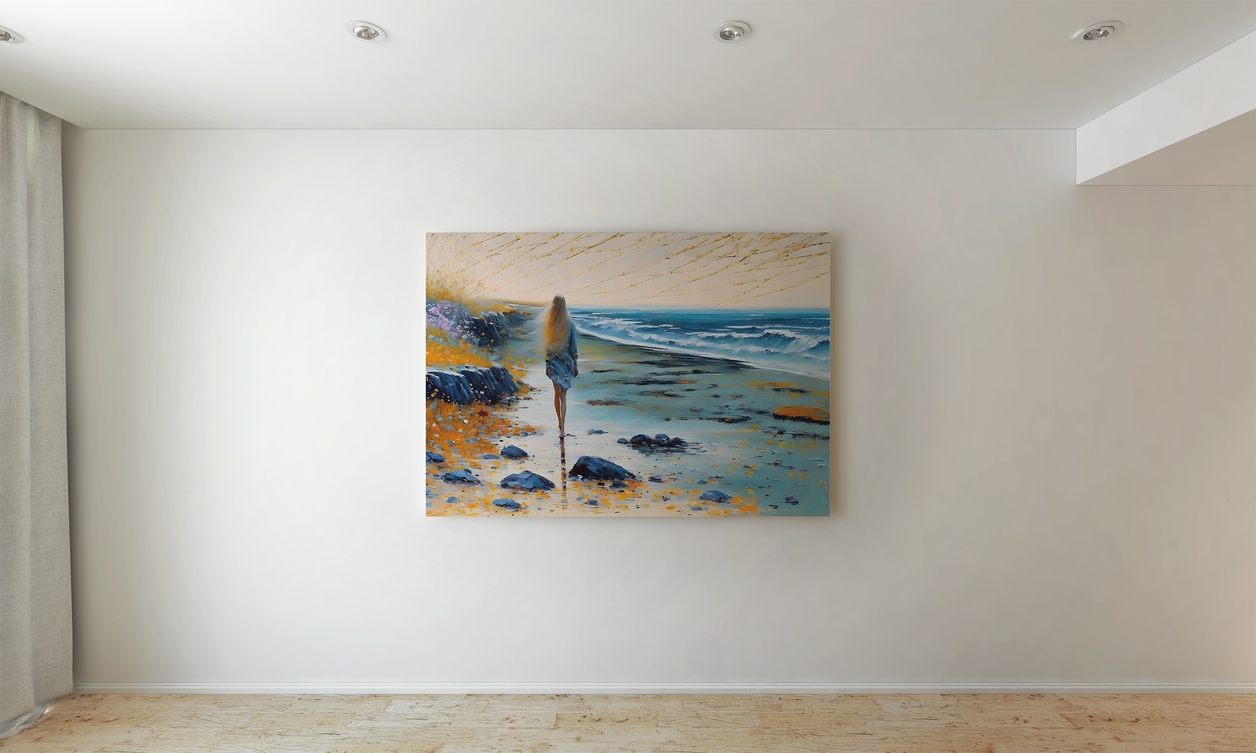 Digital painting-print for interior “Into the distance…”. AI Photo Retoucher and Image Restorer Zhanna Ognivo