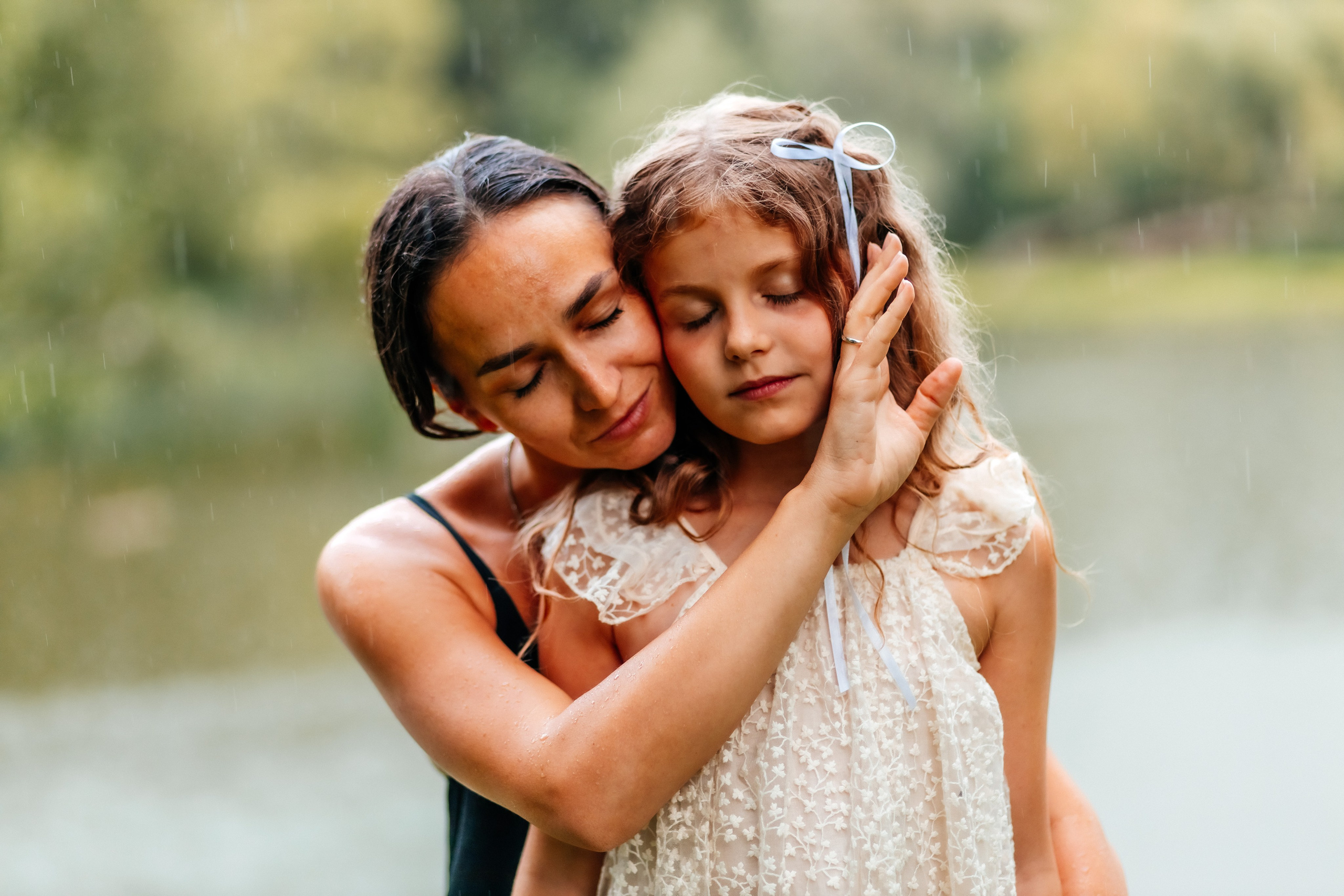 Фотосессия мама и дочка в парке