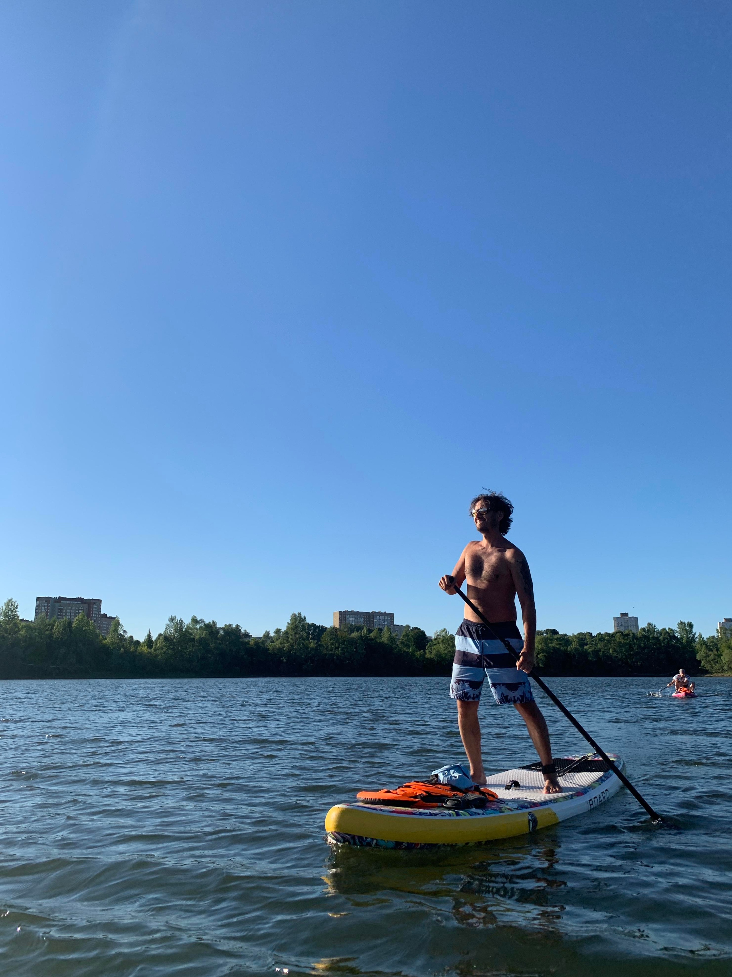 Прогулка на сапбордах в Уфе в Сипайловских карьерах