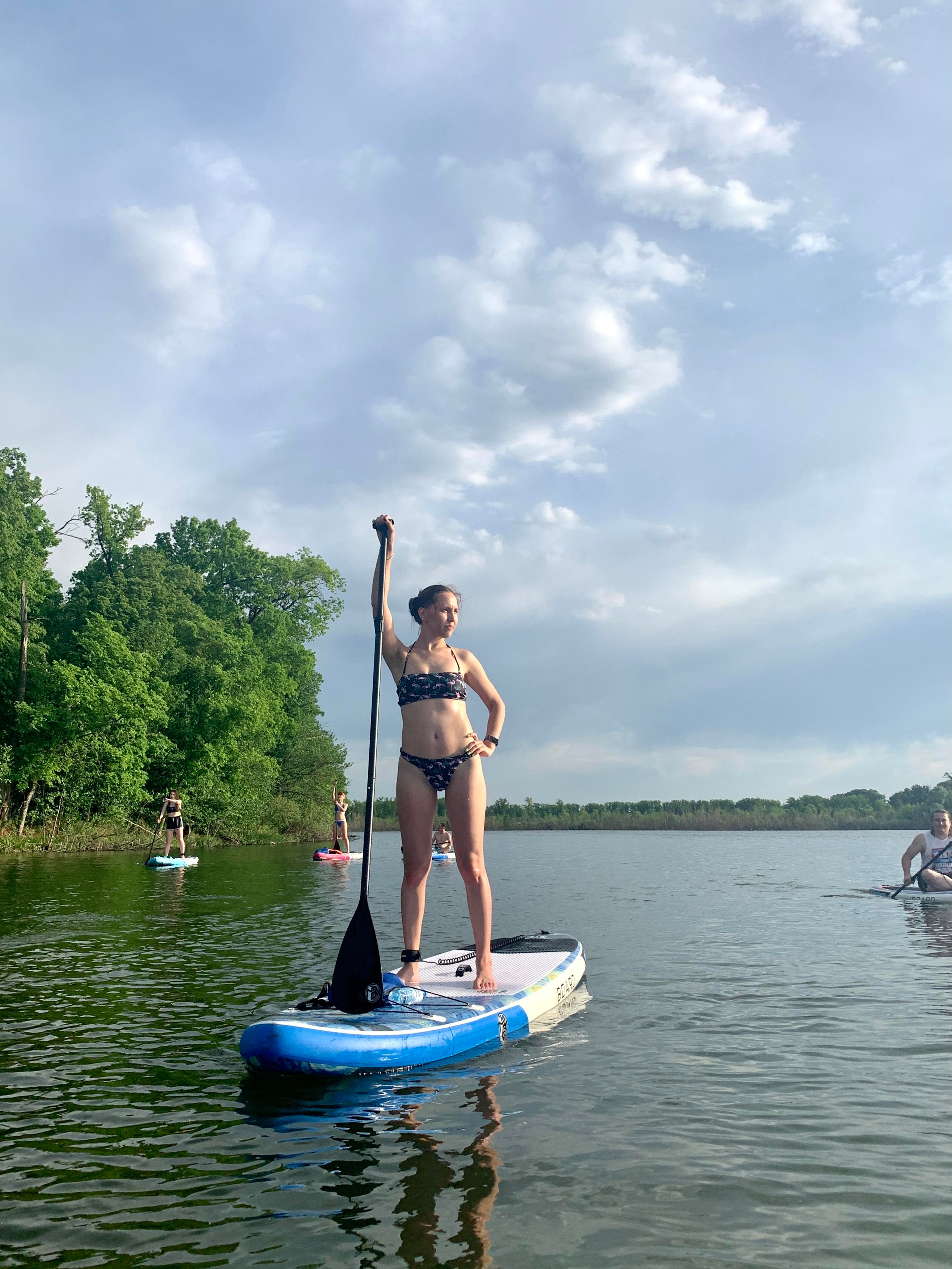 Прогулка на сапбордах в Уфе по Ольховому озеру