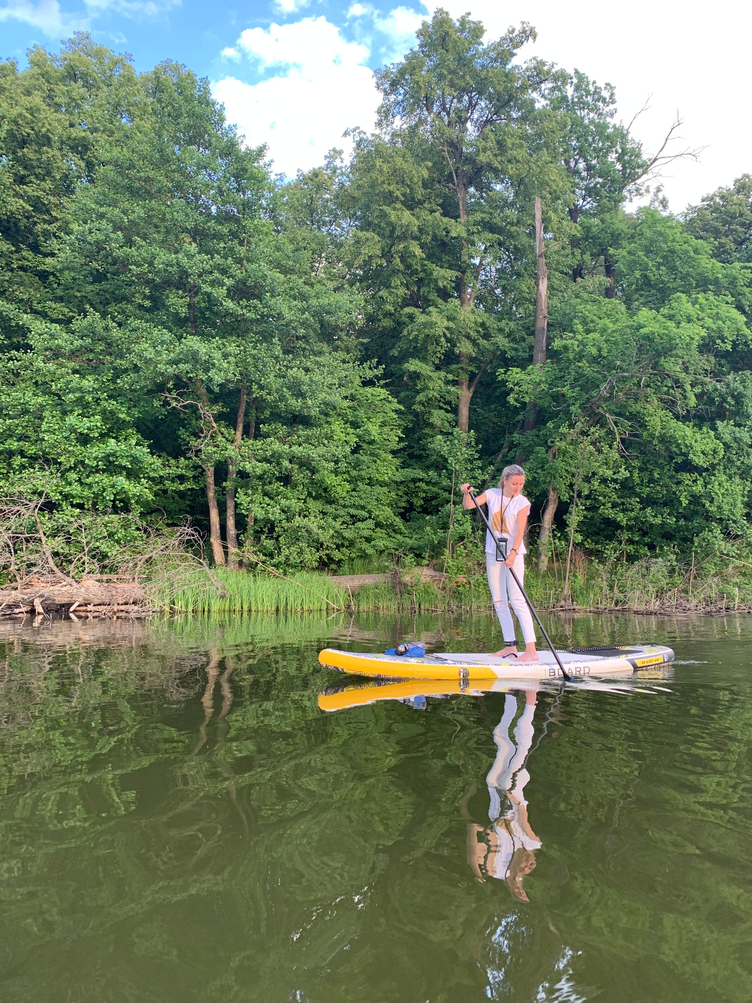 Прогулка на сапбордах в Уфе по Ольховому озеру