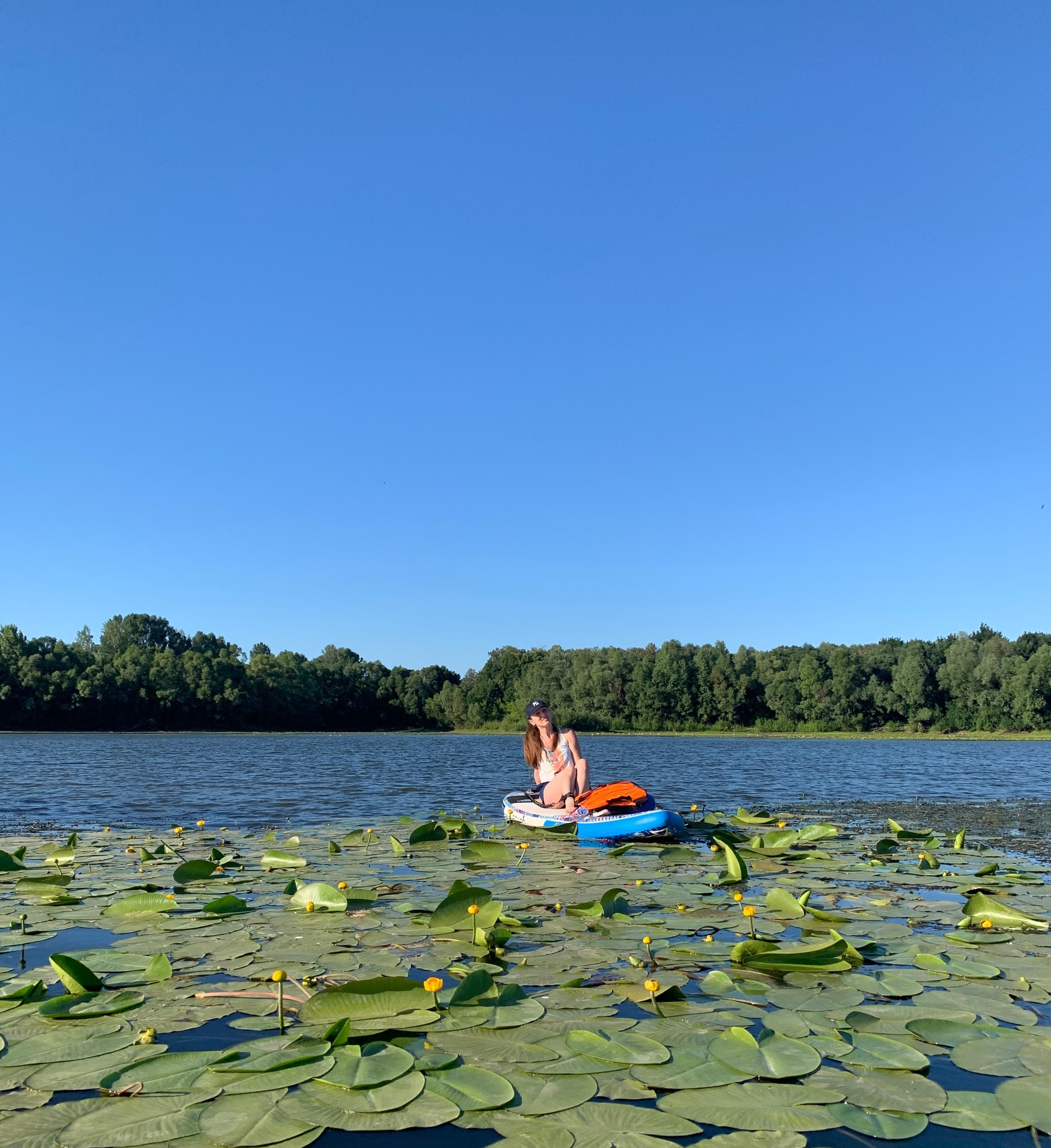Прогулка на сапбордах в Уфе в Сипайловских карьерах