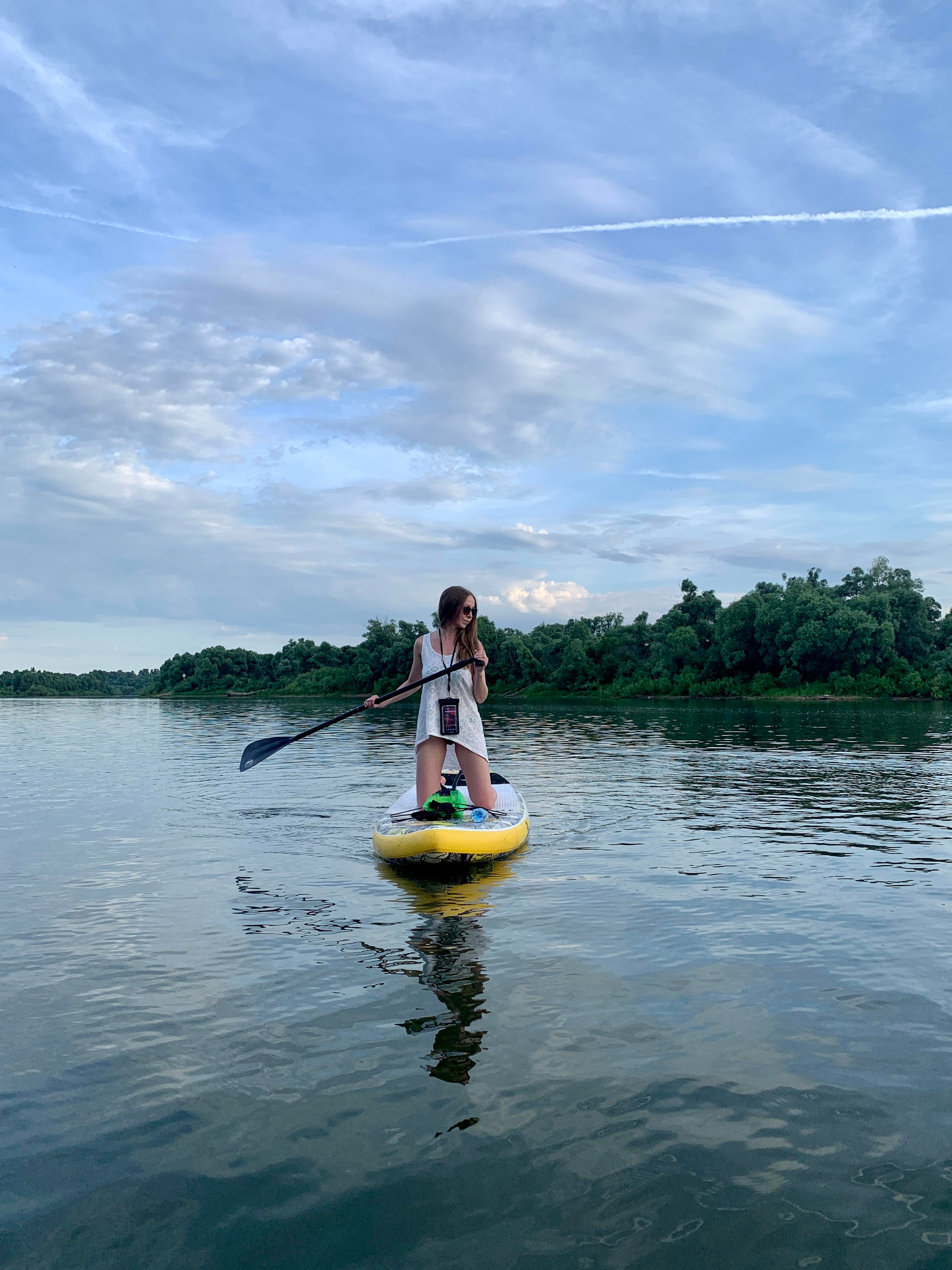 Прогулка на сапбордах в Уфе с Каменной переправы до Монумента
