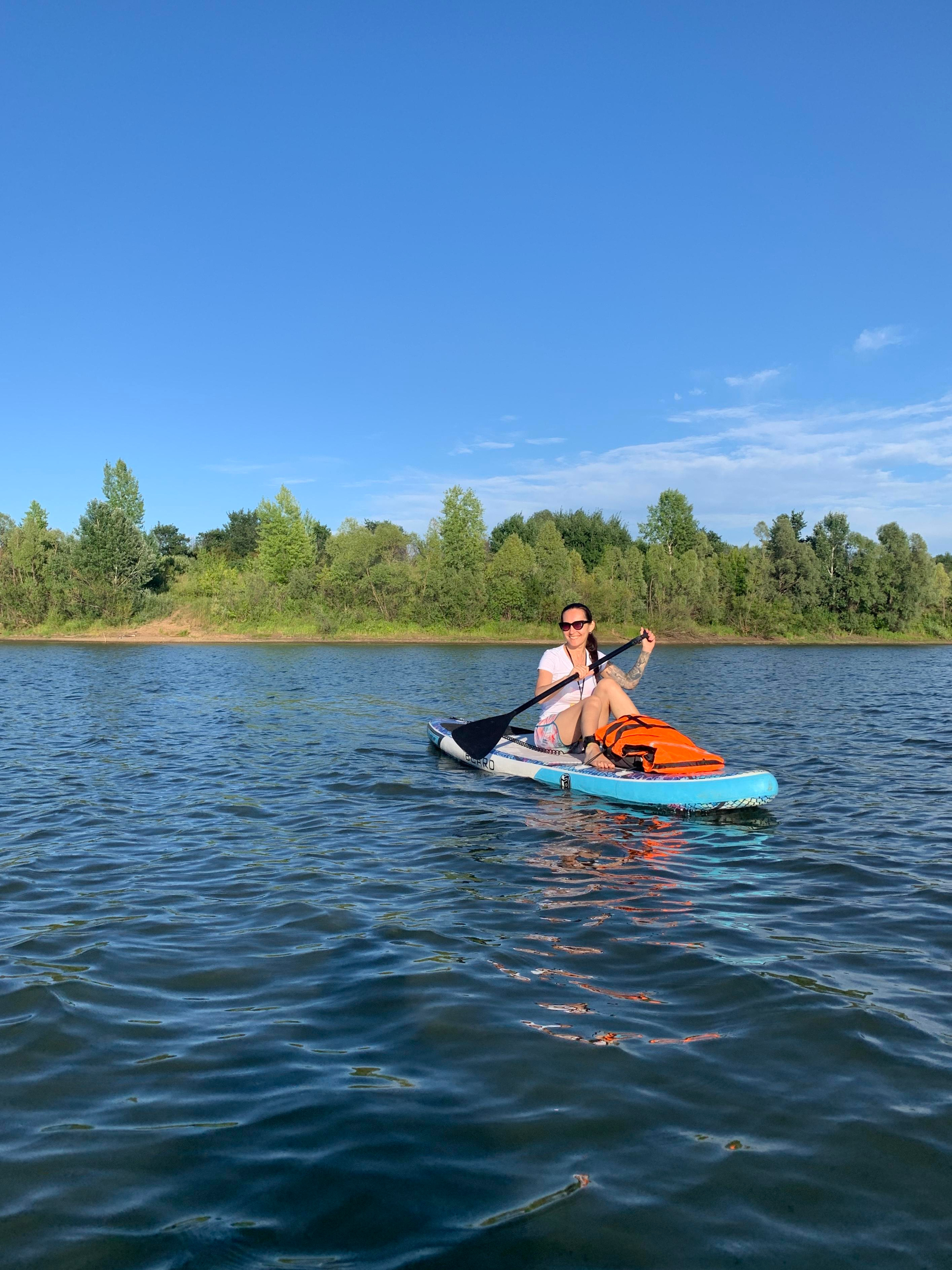 Прогулка на сапбордах в Уфе в Сипайловских карьерах