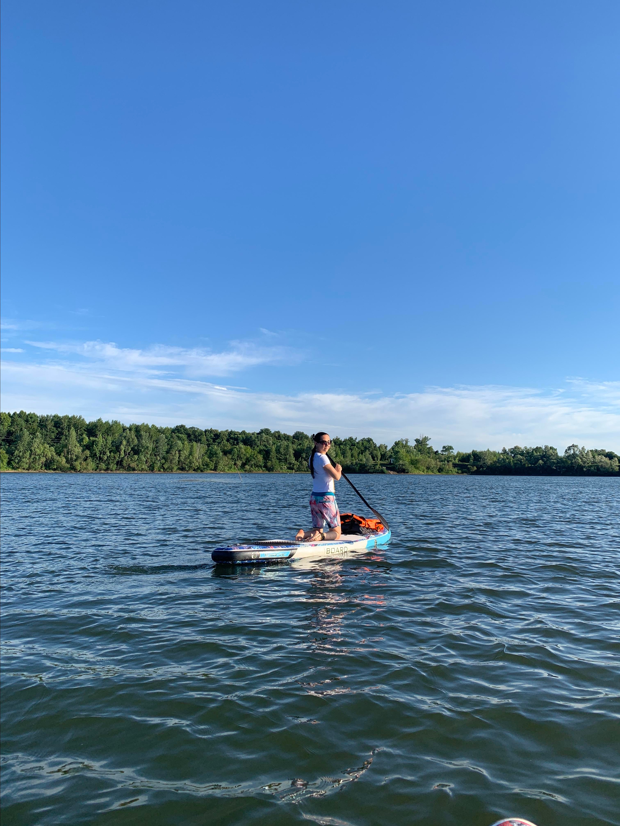 Прогулка на сапбордах в Уфе в Сипайловских карьерах