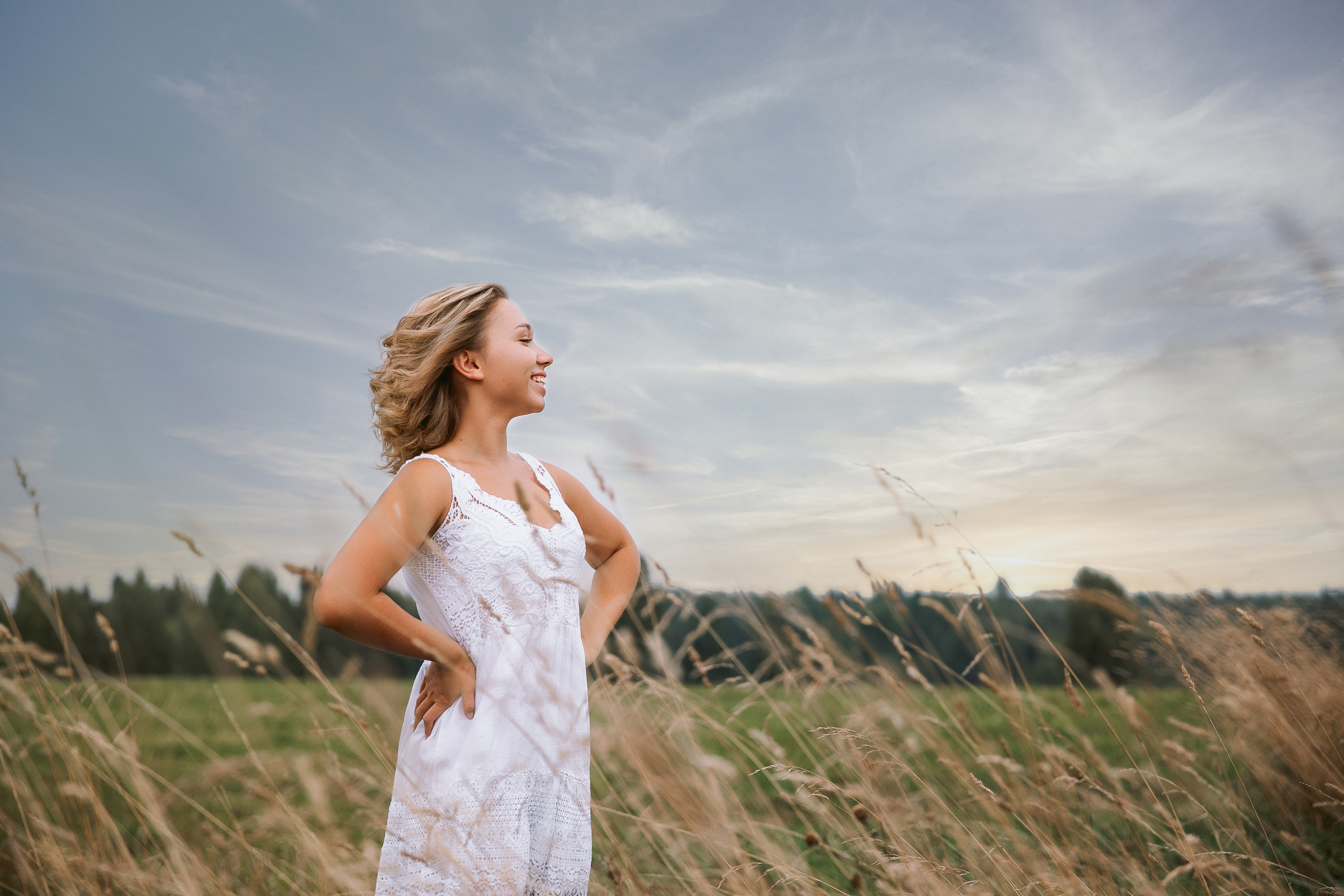Фотосессия в поле. Фотограф и режиссер Московко Екатерина
