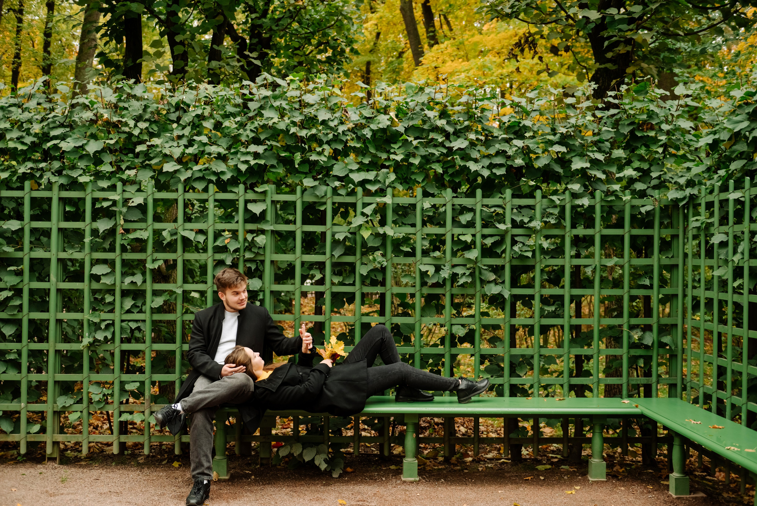 Осенняя фотосессия в Питере в Летнем саду и у Михайловского замка. Свадебный и сеейный фотограф в Санкт-Петербурге Елена Худякова