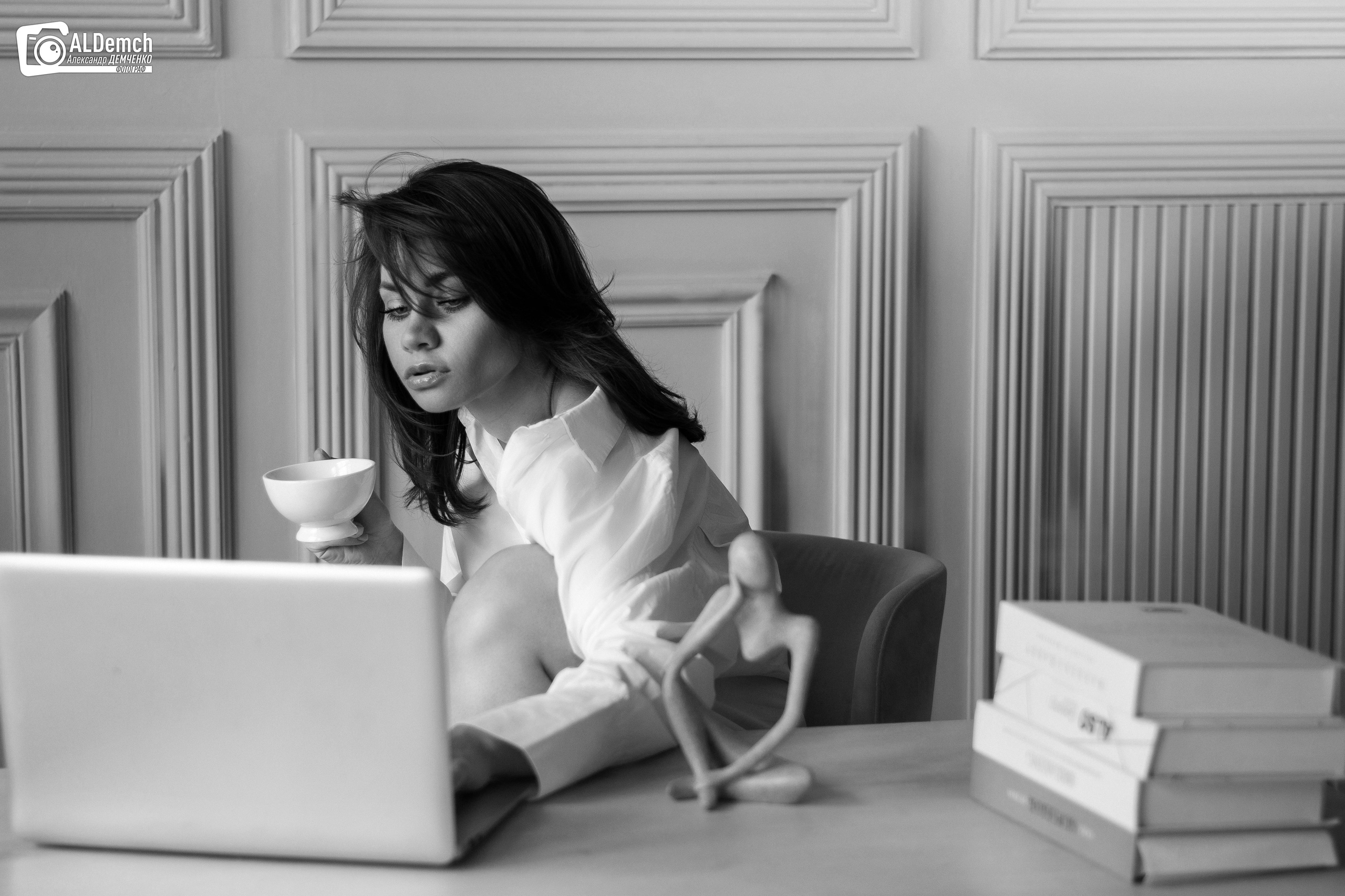 Черно-белая фотосессия в студии в Москве и Дмитрове