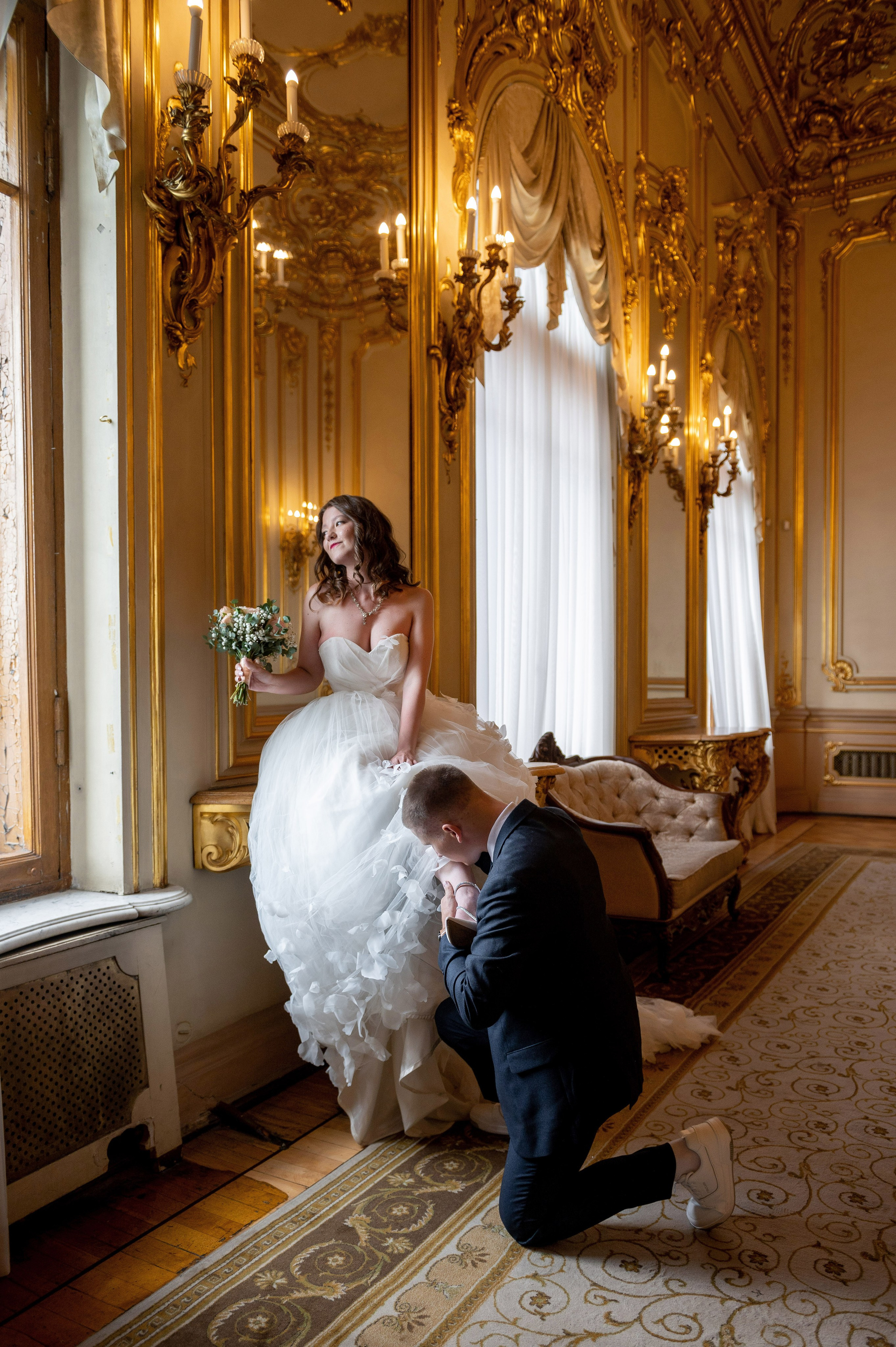 Зажигательная и динамичная свадебная фотосессия Анастасии и Максима. Портретный, семейный и свадебный фотограф в Санкт-Петербурге и в Пушкине Ширяев Денис