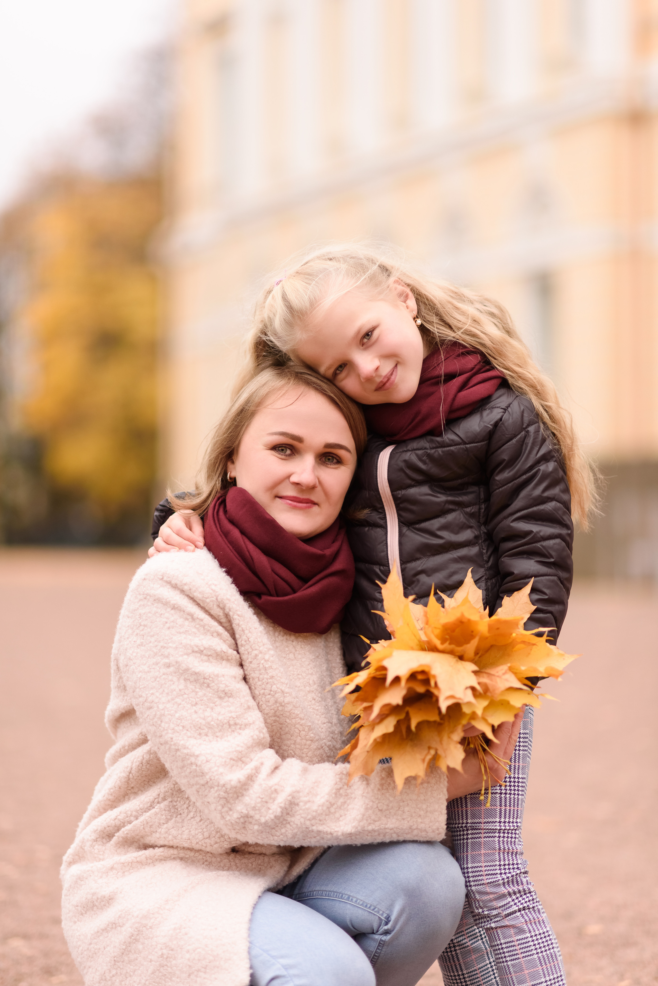 Осенняя семейная фотосессия в Михайловском саду. Свадебный и семейный фотограф в Санкт-Петербурге Олеся Еремеева