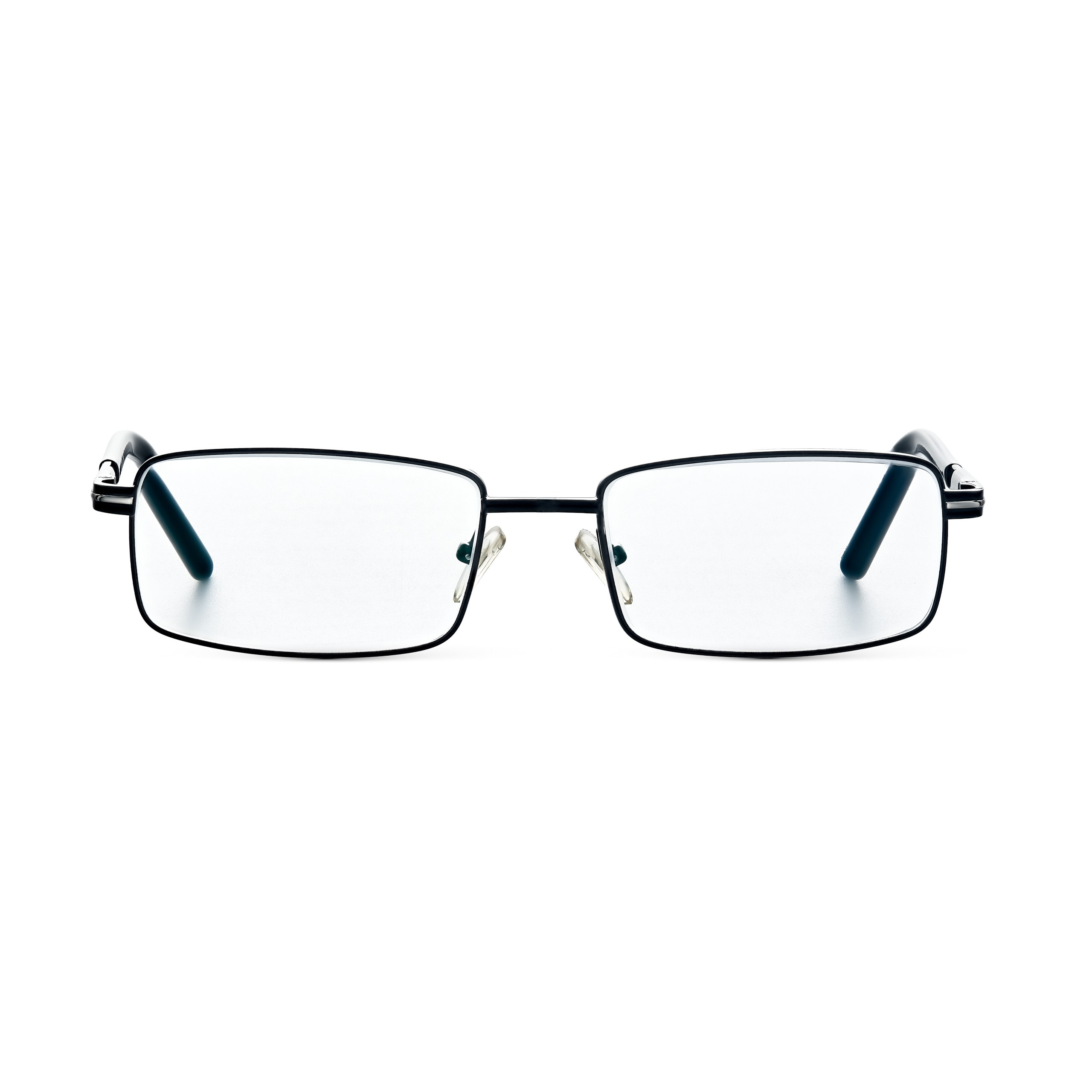 Предметная фотосъёмка очков Glodiatr с прозрачными линзами, фронтальный ракурс