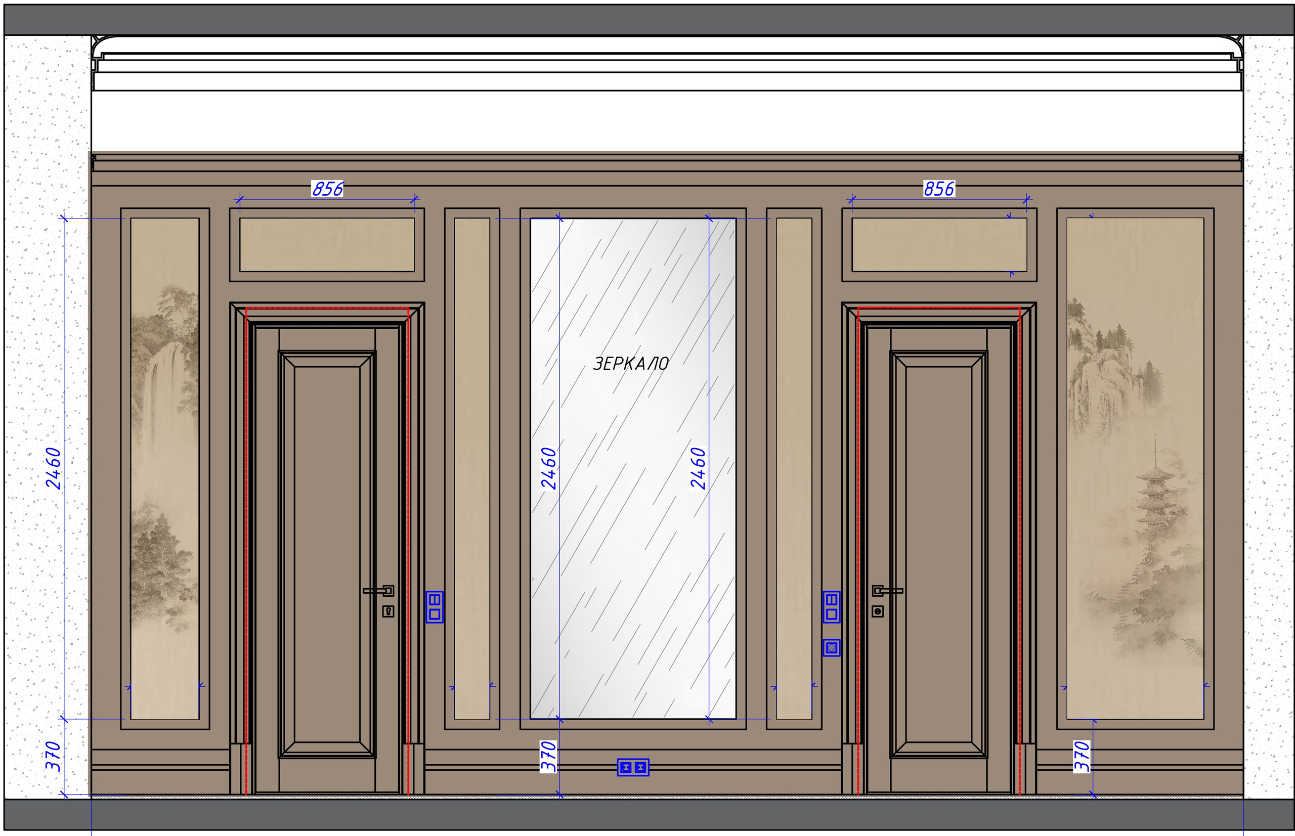 Варианты росписи для стен спальни. Художественная мастерская
