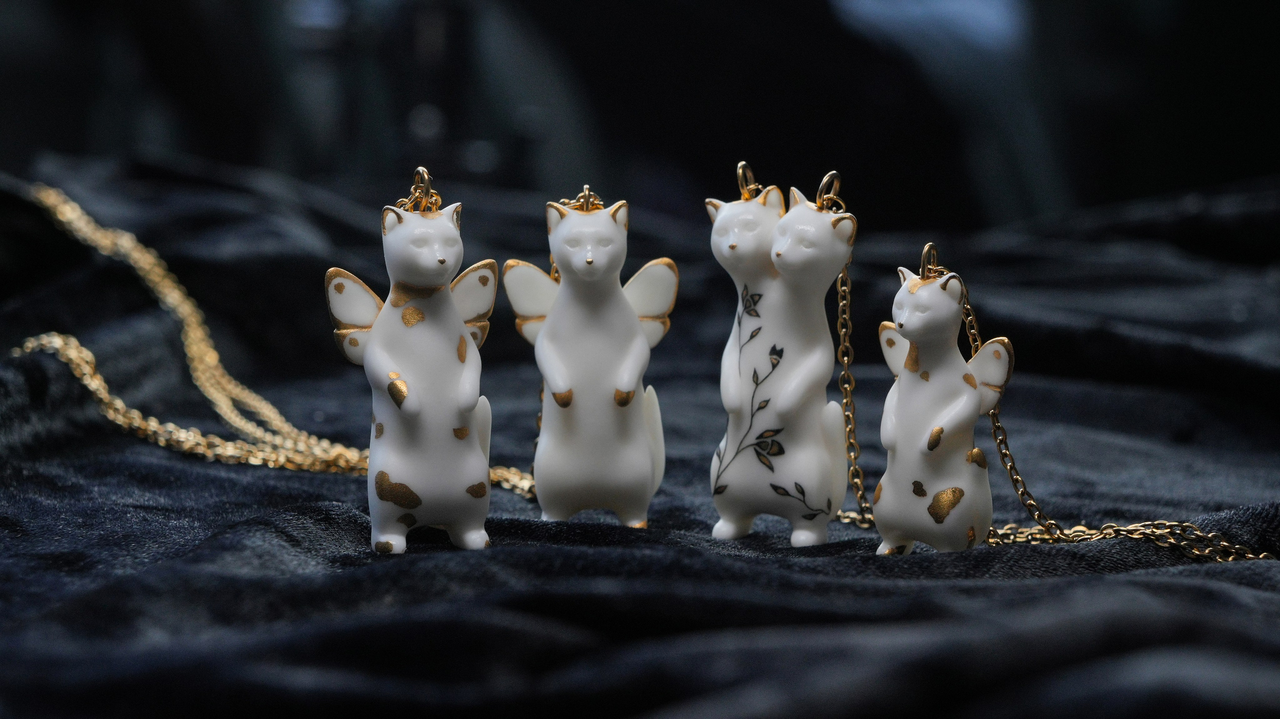 Кот двухголовый 15 000 руб. Авторские Шарнирные куклы и украшения из фарфора Алексаны Лавринчук