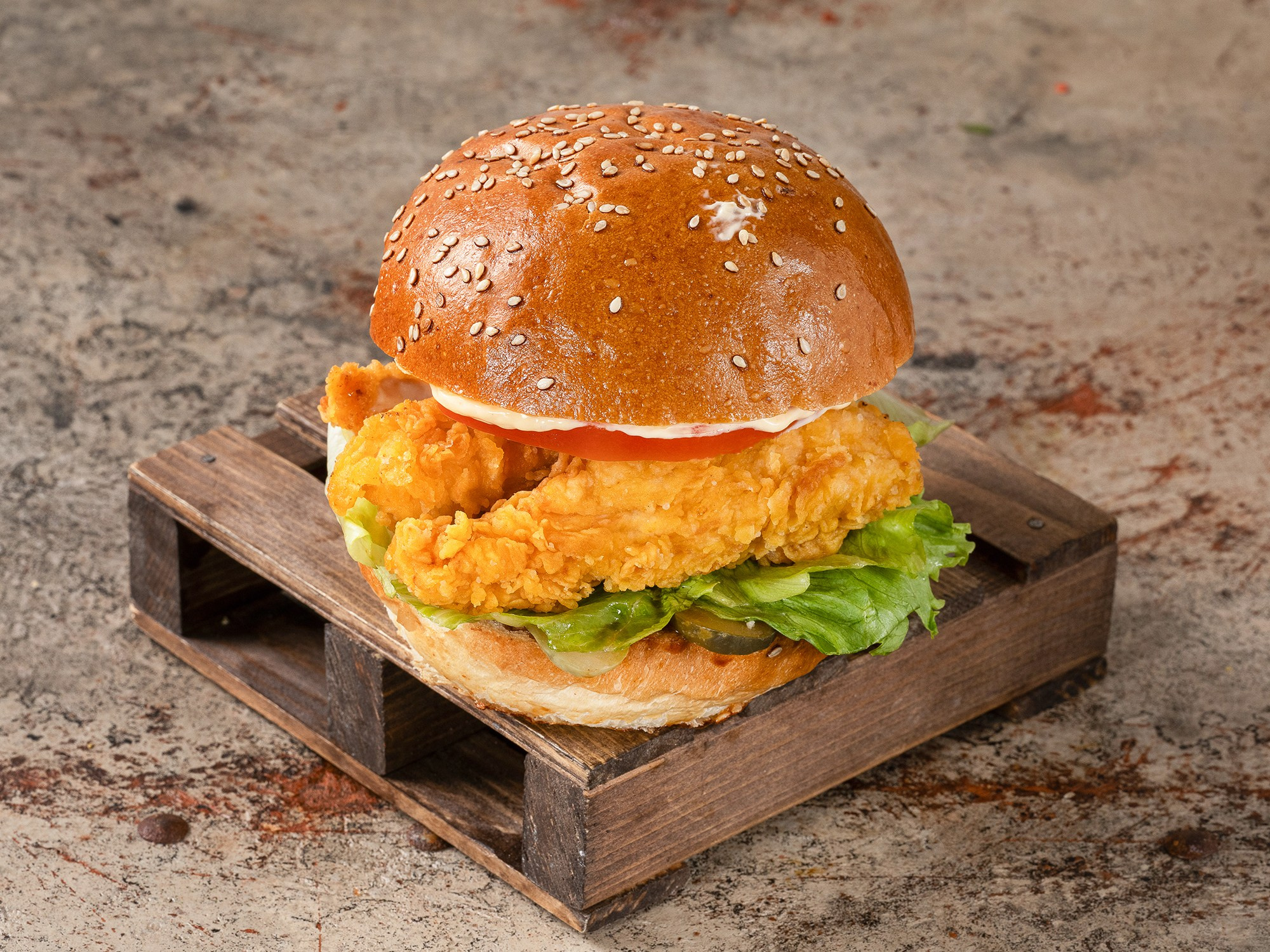 гамбургер с курицей