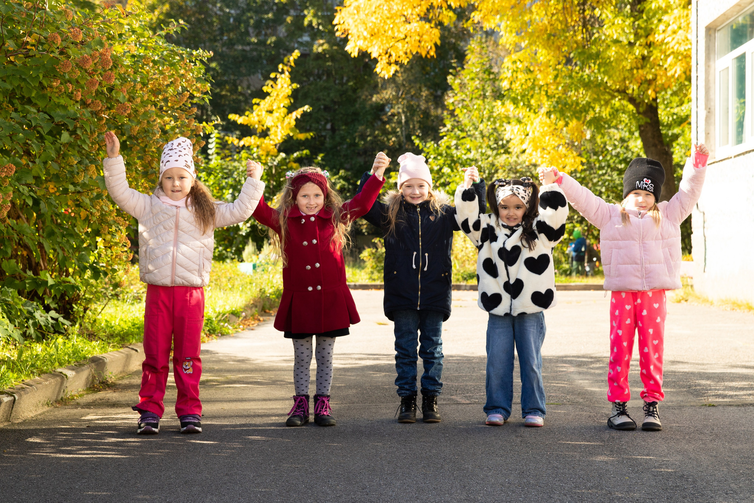 фотосессия на прогулке в детском саду