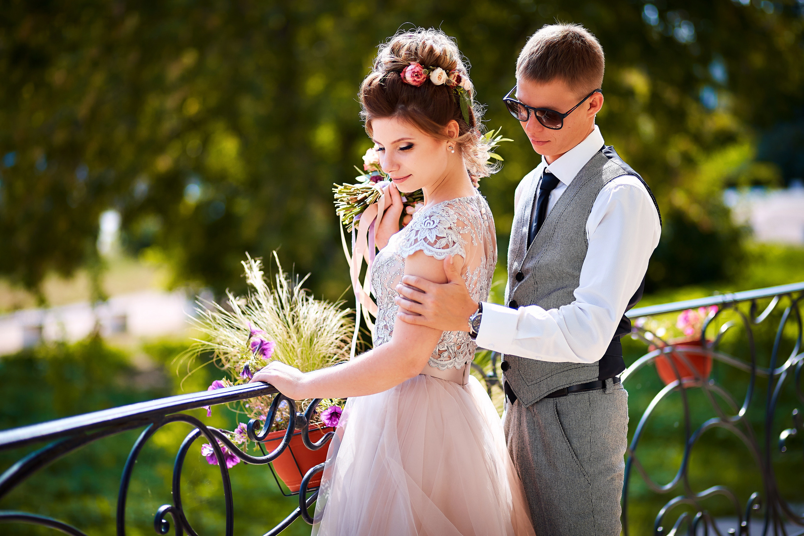 Ольга и Станислав. Семейный портретный свадебный фотограф Дмитрий Тимченко. Студия / фото