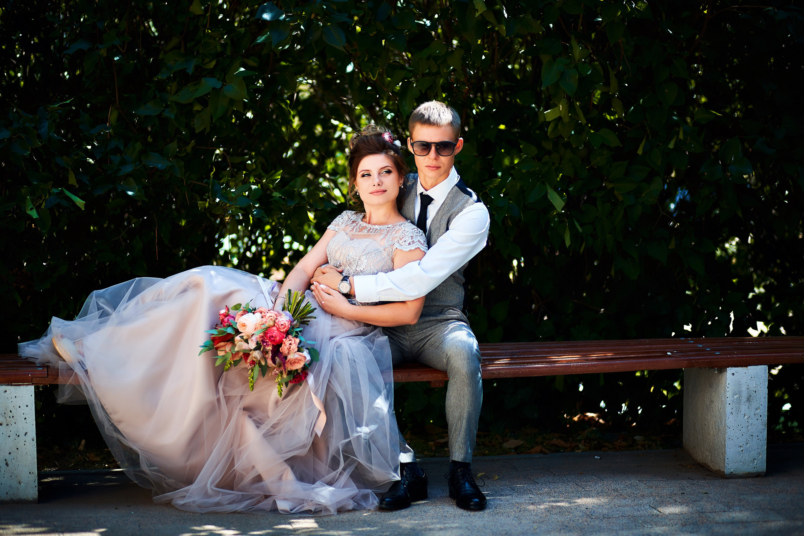 Ольга и Станислав. Семейный портретный свадебный фотограф Дмитрий Тимченко. Студия / фото