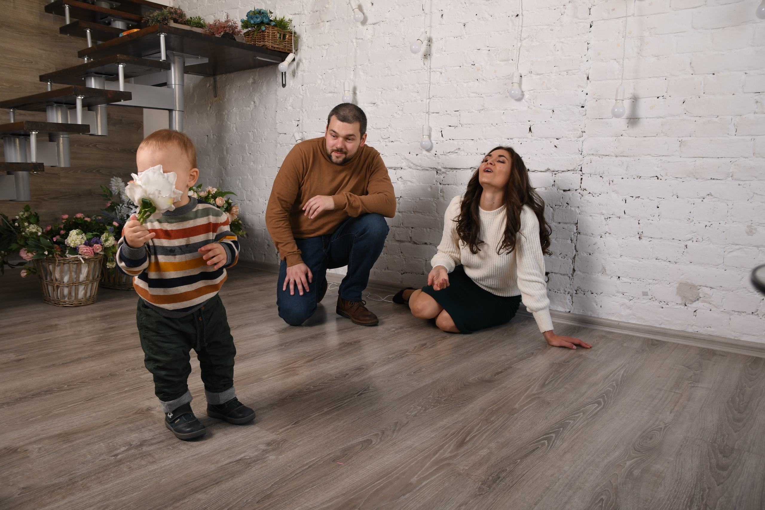Анастасия, Антон и Миша: семейная съемка в студии. Семейный и индивидуальный фотограф Life style в Санкт-Петербурге Мария