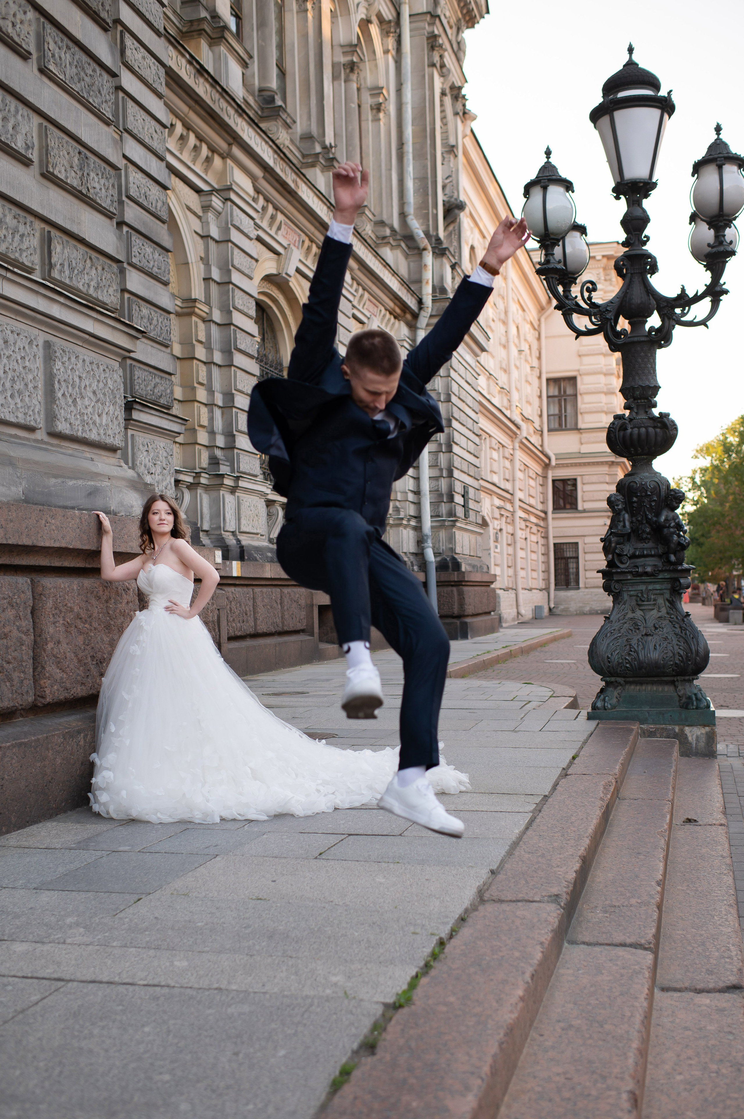 Зажигательная и динамичная свадебная фотосессия Анастасии и Максима. Портретный, семейный и свадебный фотограф в Санкт-Петербурге и в Пушкине Ширяев Денис