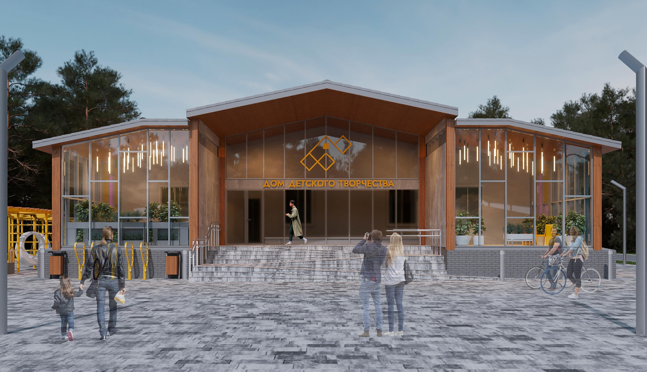 Дом Детского Творчества, пос. Пурпе. Дизайн интерьера и экстерьера в Санкт-Петербурге Яна Емельянова