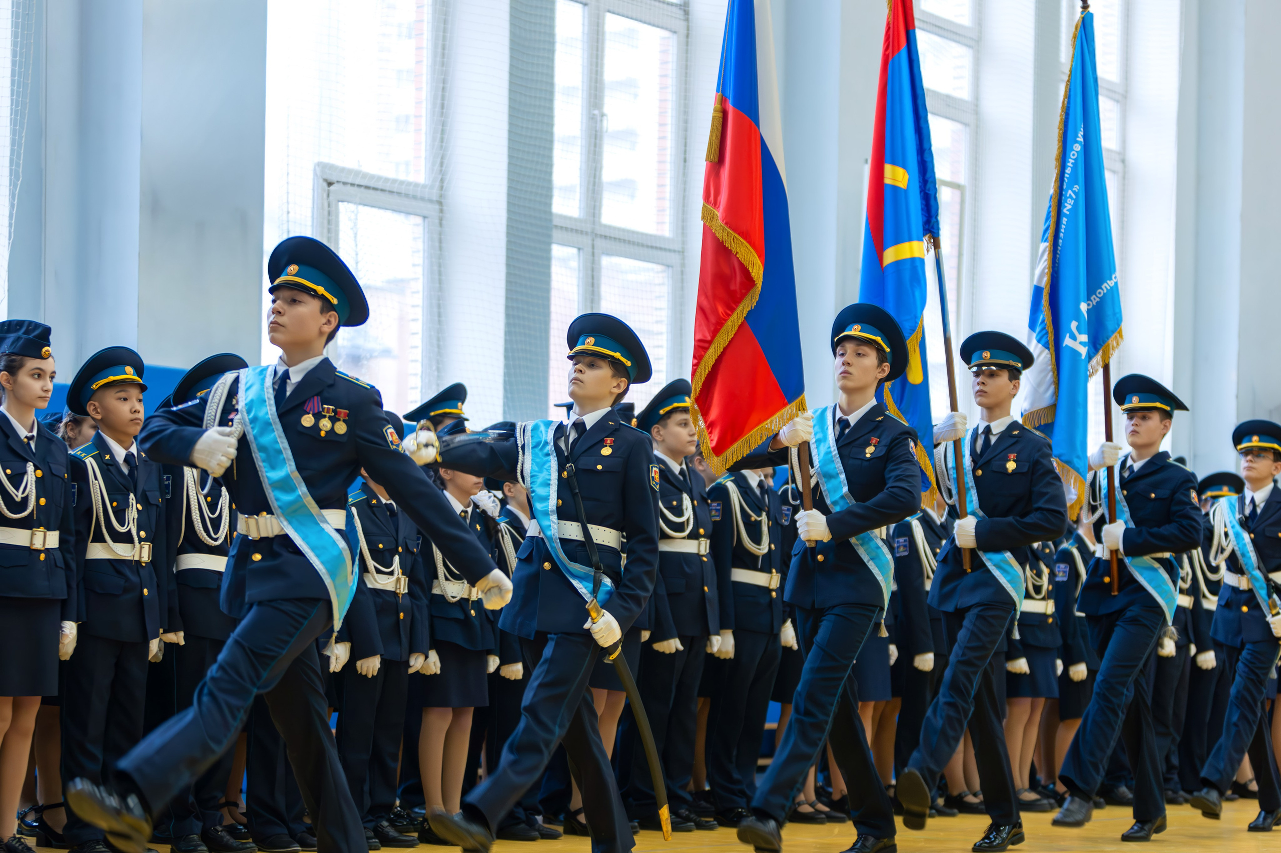 Посвящение в кадеты — гимназия № 7 Подольск 2025 | Фотосъёмка школьной церемонии. Выпускные альбомы для школы и детского сада — школьный фотограф Подольск, Троицк, Щербинка, Москва