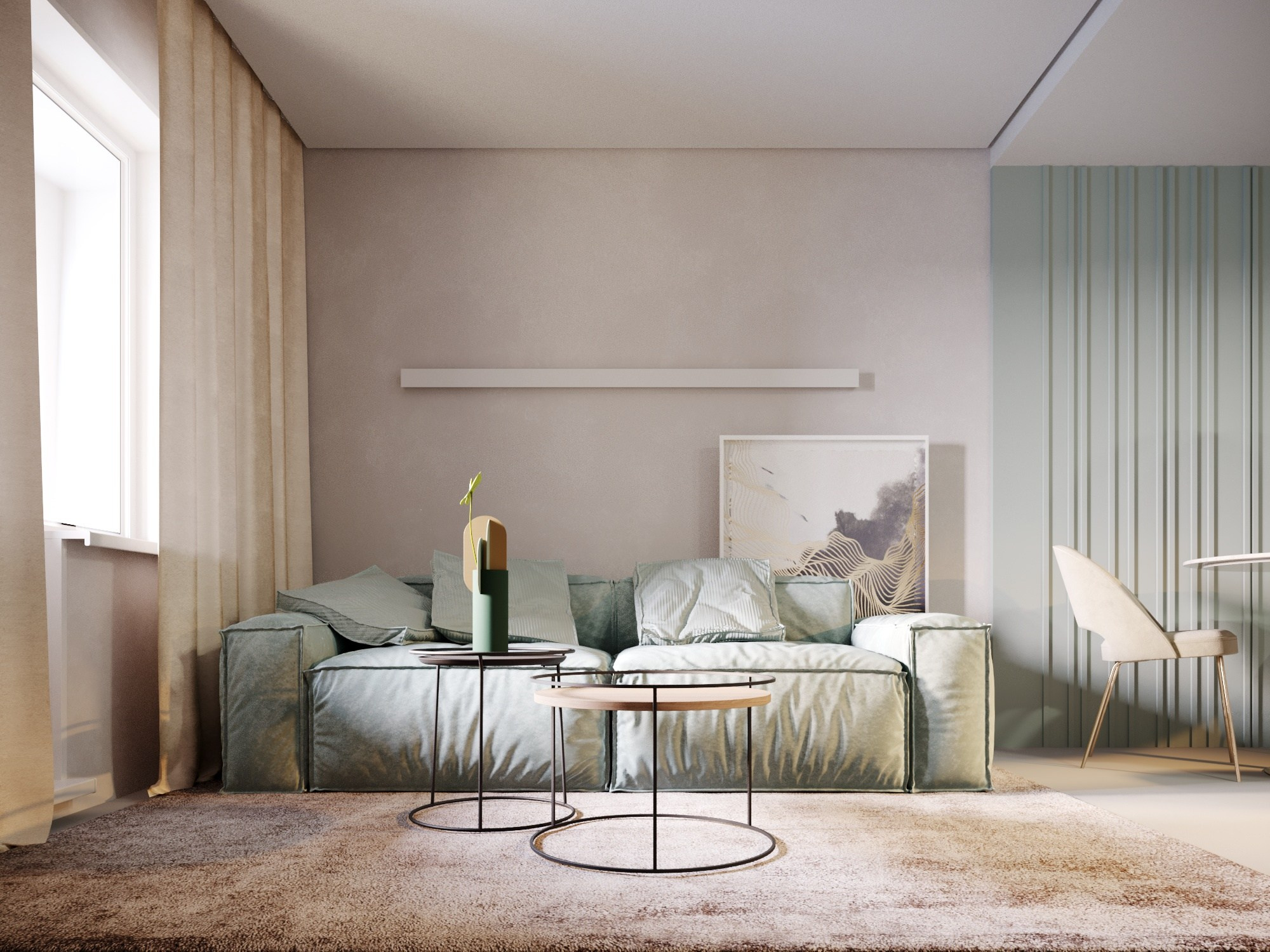 Интерьер кухни-гостиной в квартире