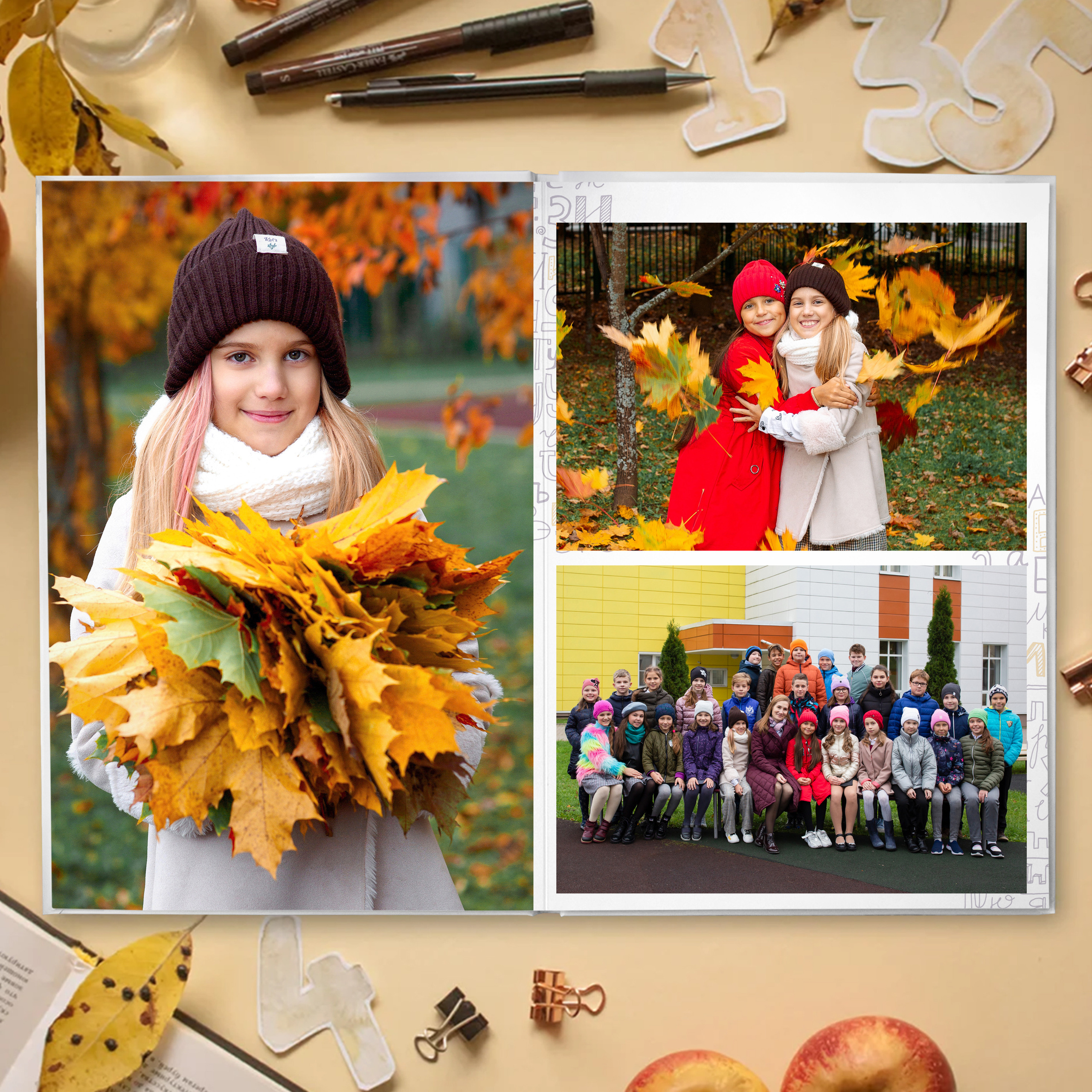 Дизайн «Алфавит». Выпускные альбомы для детского сада и школы