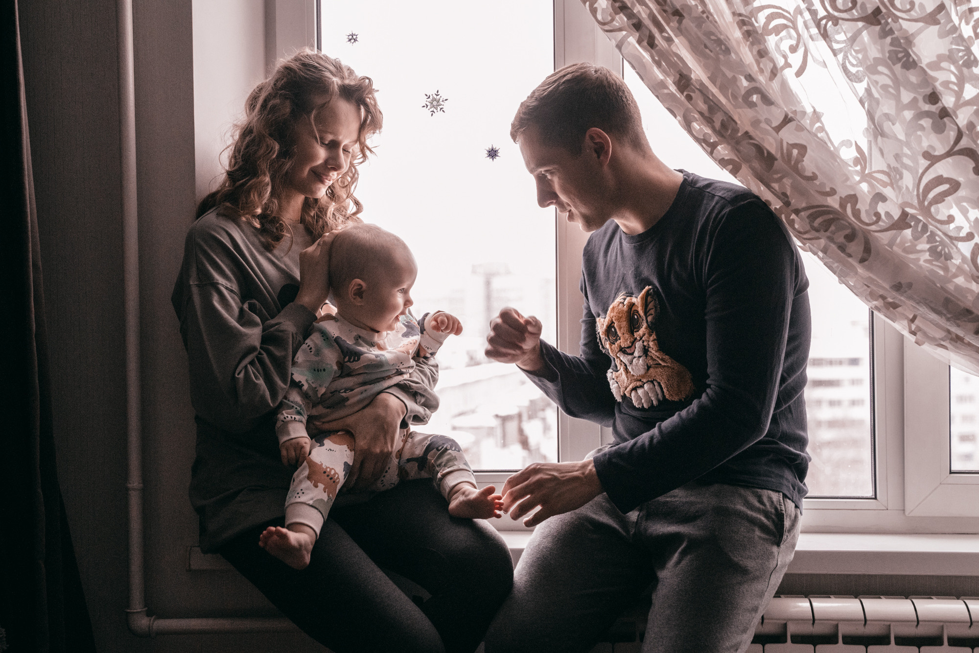 Домашняя семейная съемка, Леонид, Настя и Денис. Марина Маслак портретный, репортажный и семейный фотограф в Москве