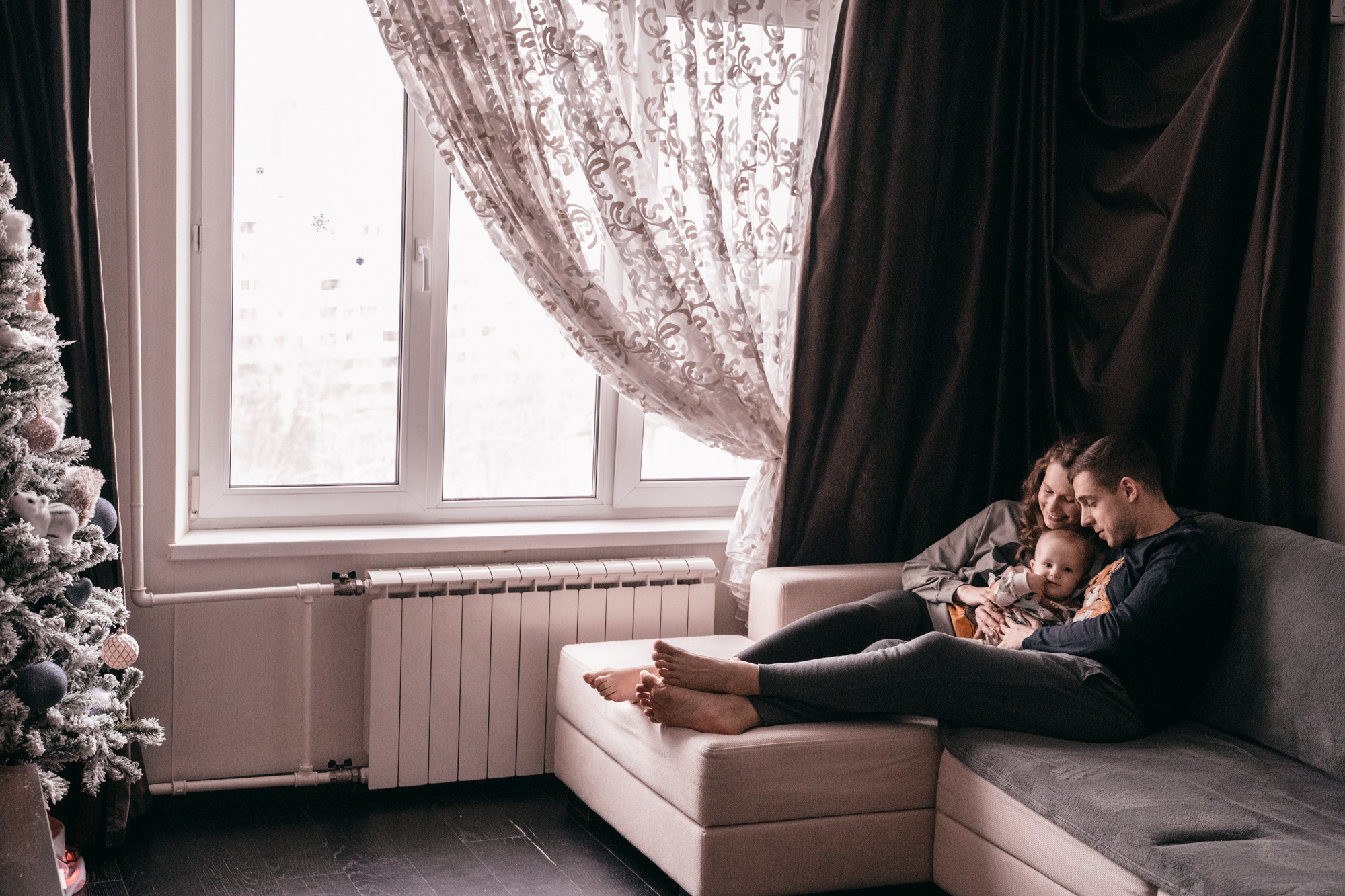 Домашняя семейная съемка, Леонид, Настя и Денис. Марина Маслак портретный, репортажный и семейный фотограф в Москве