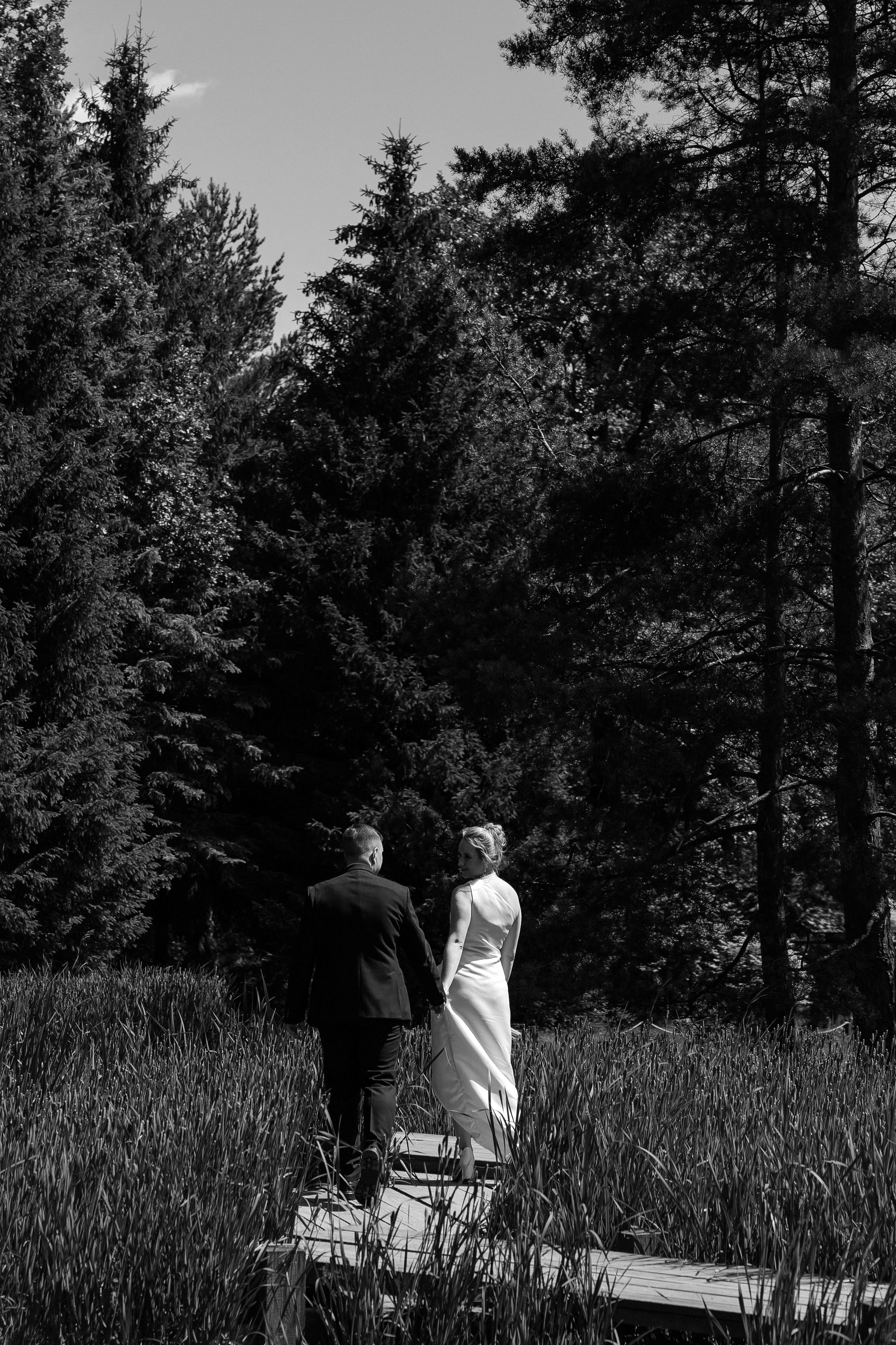 Свадебная фотосессия в Ботаническом саду имени Цицина. Свадебный фотограф в Москве Дарья Олендарёва