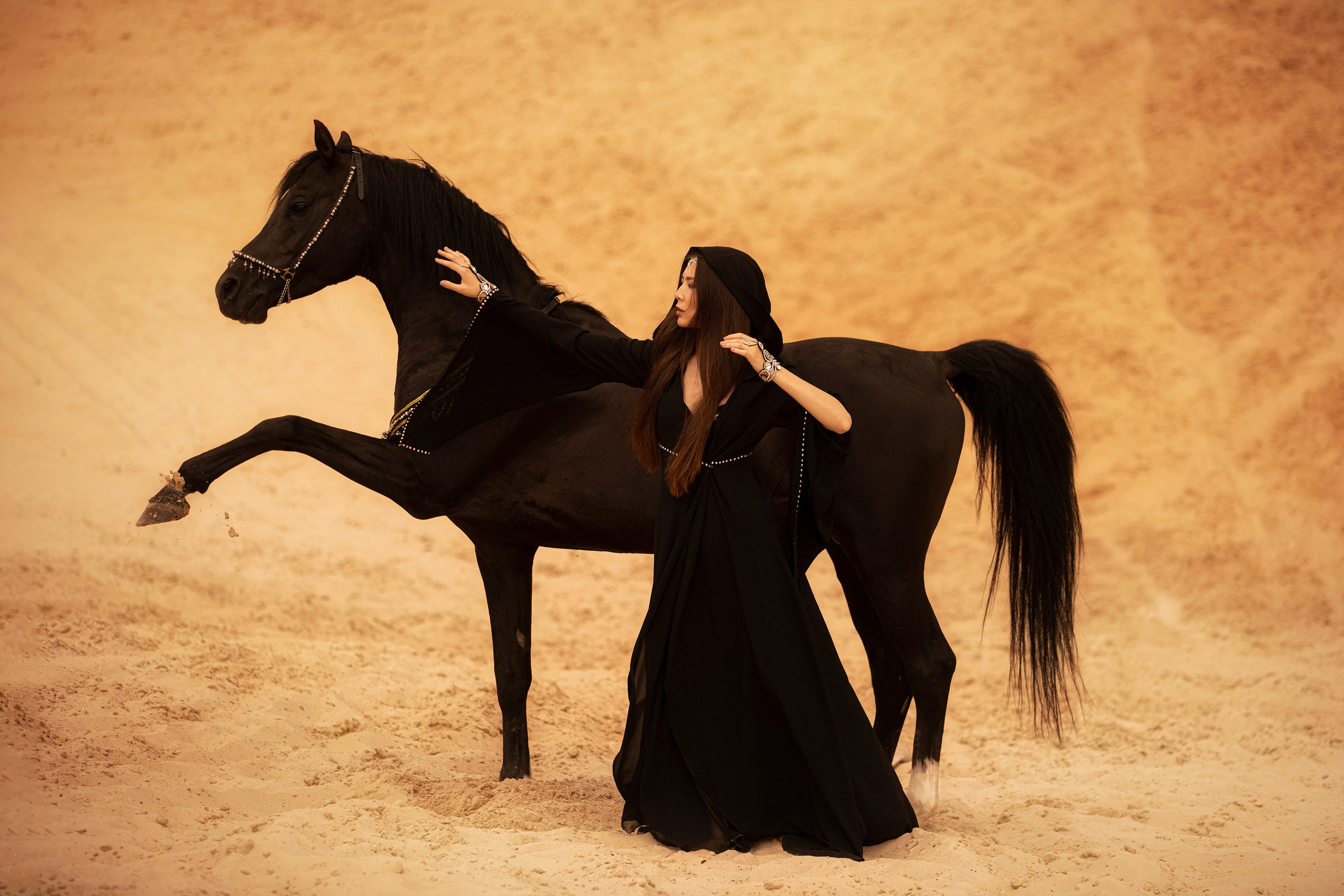 Восточная фотосессия с конем. Женский и свадебный фотограф в Москве Елена Тараскина
