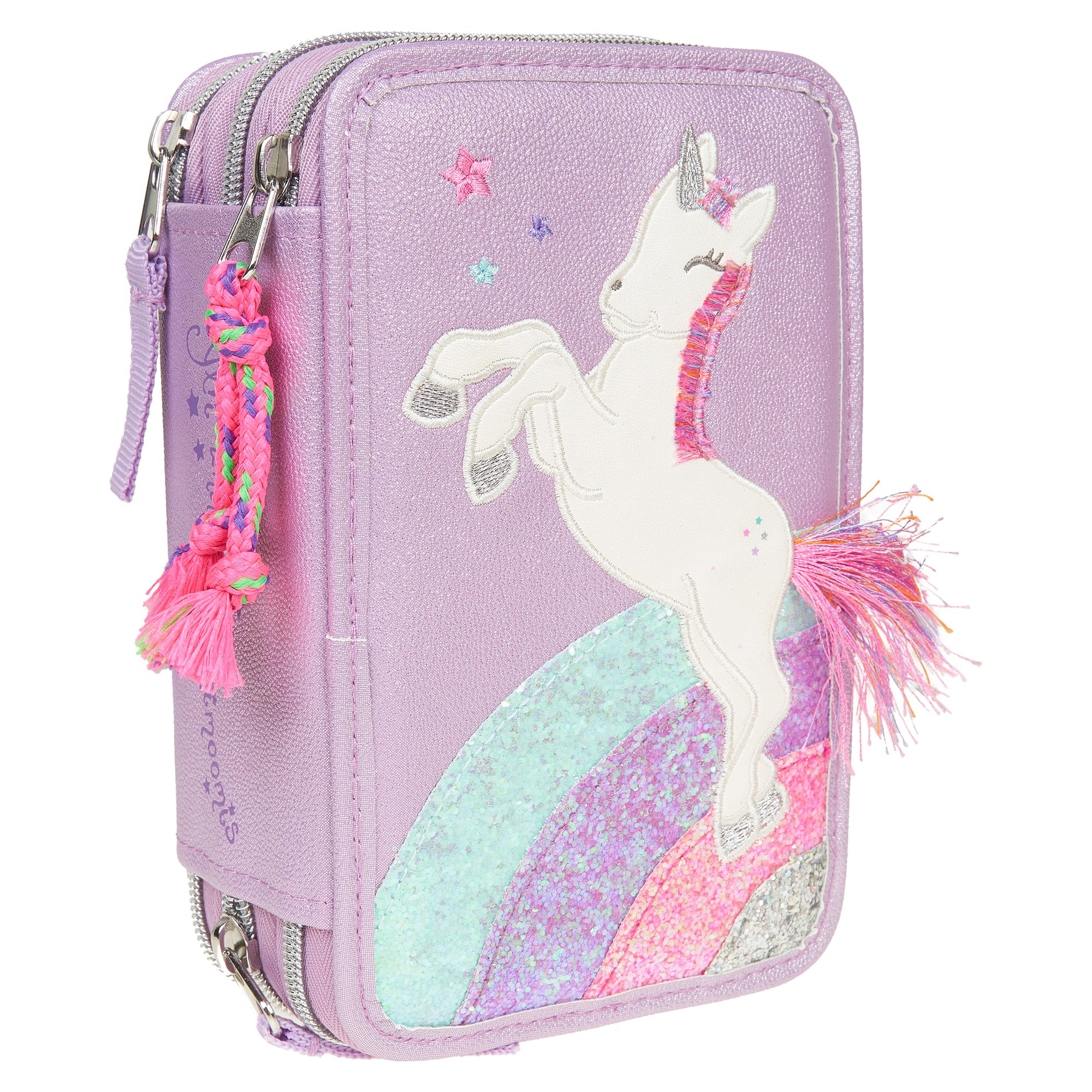 Пенал розовый с пони вид под 45