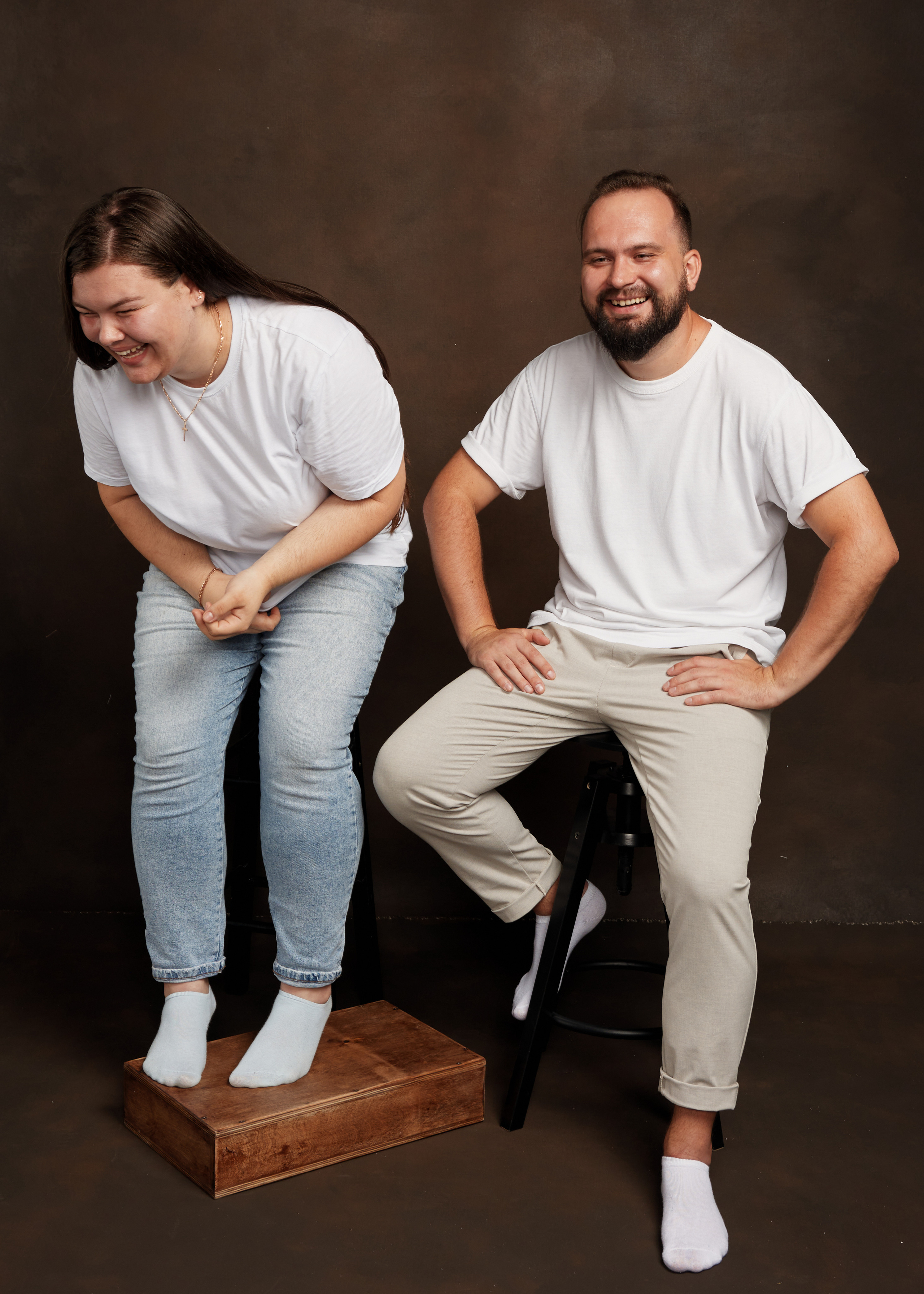 Семейный портрет в фотостудии