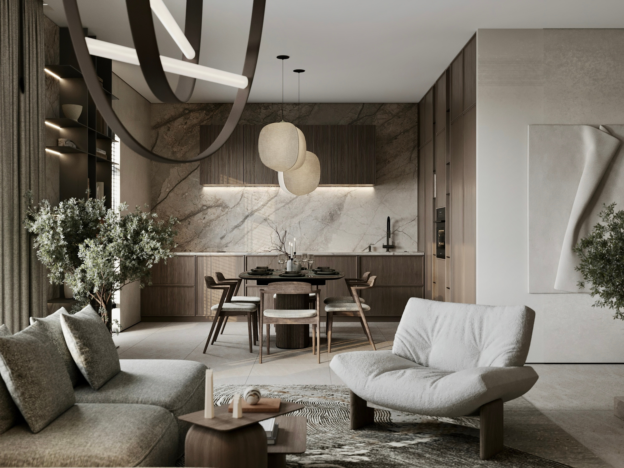 Гостевой дом. 3D Визуализация интерьера