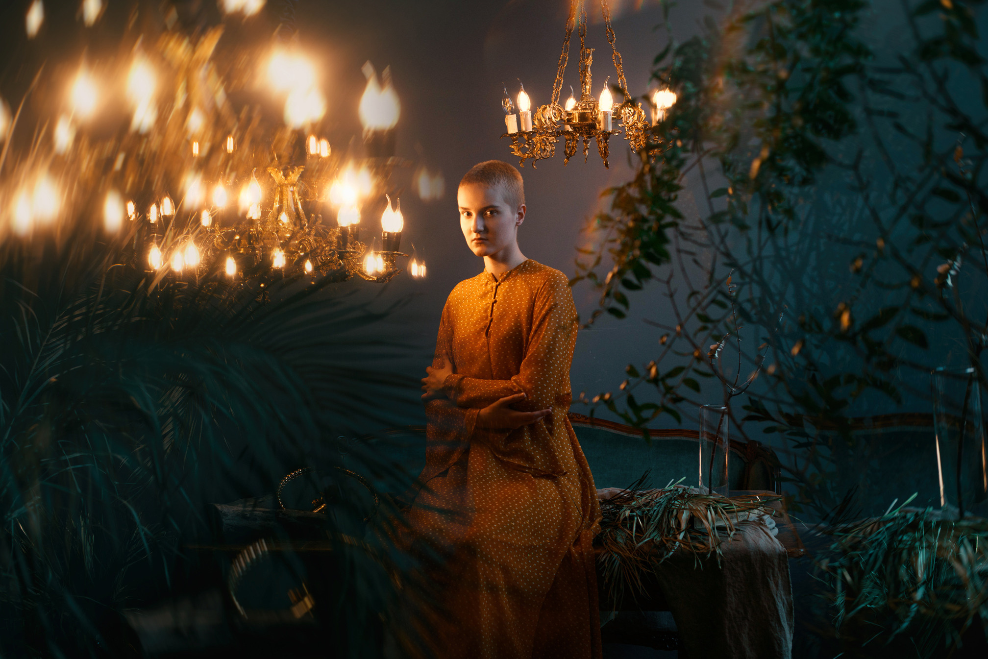 портрет девушки в студии