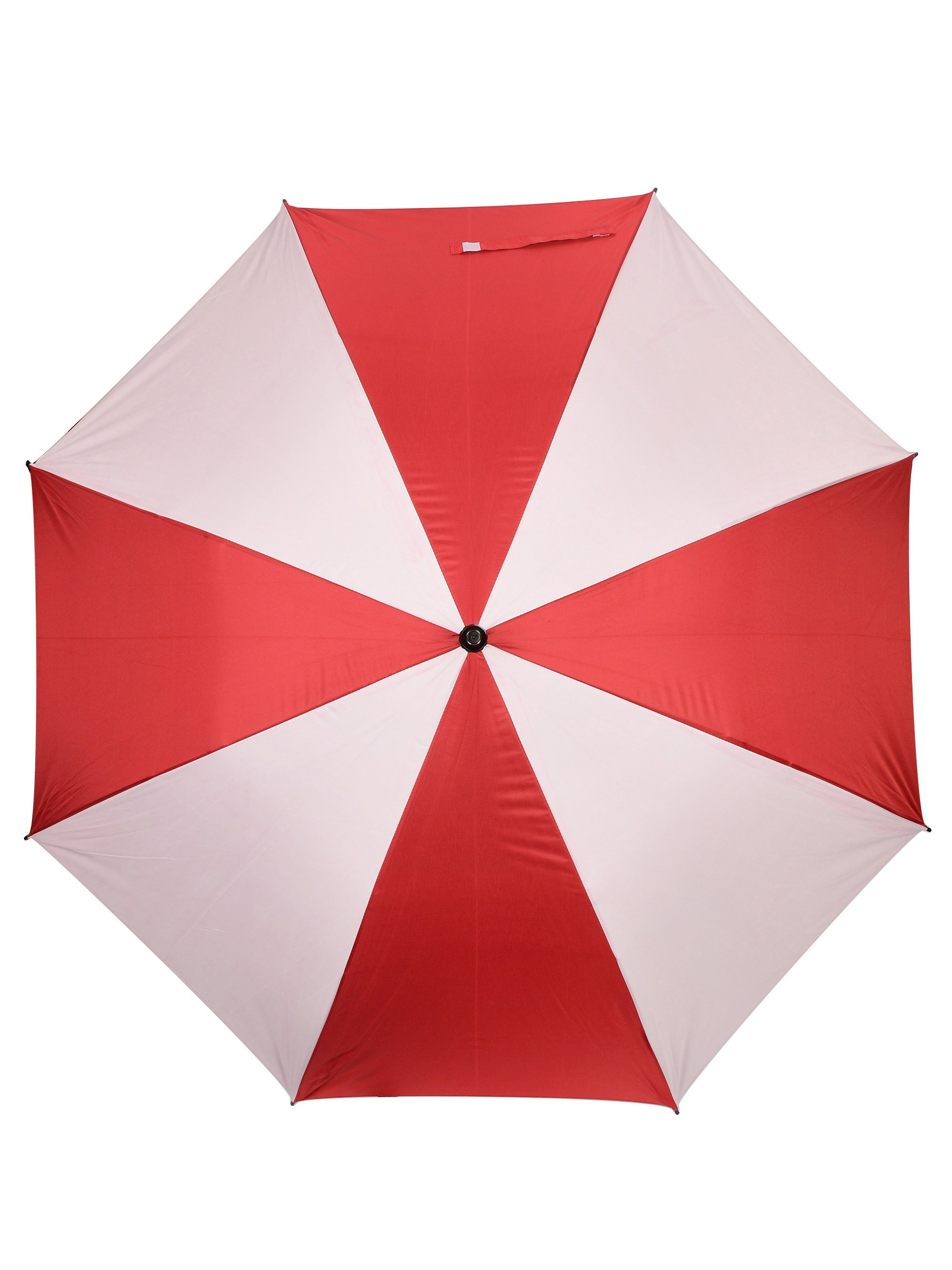 зонт в разложенном виде красный и белый