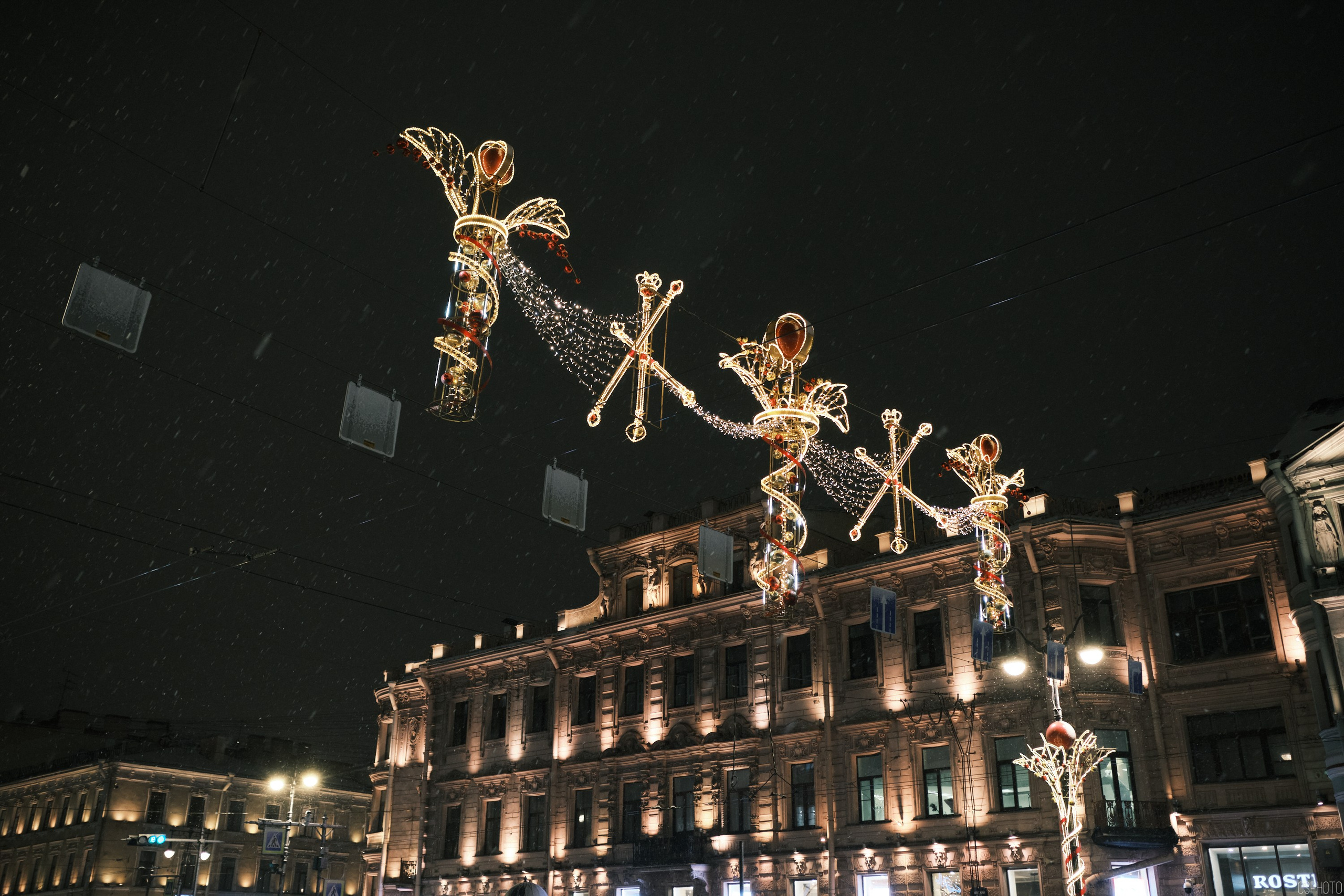 Снег и туман в Санкт-Петербурге. Фотографъ Сергѣевъ. Поймать мгновеніе