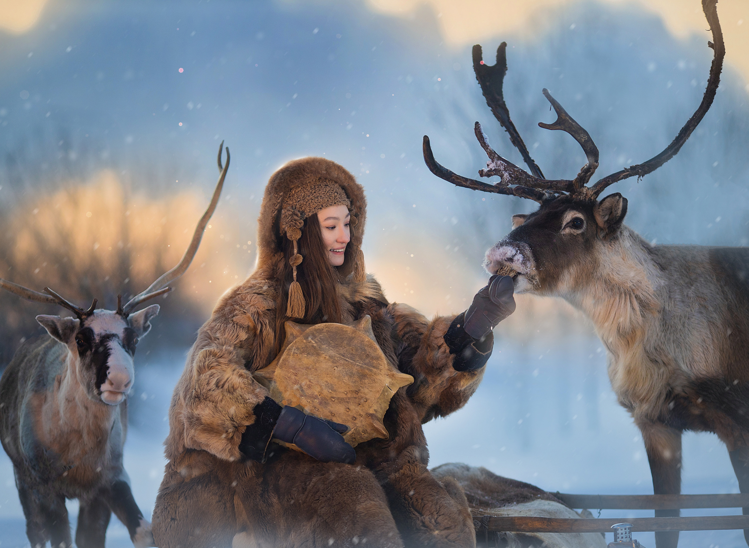 Фотосессия с оленями. Фотограф Лия Милк | Москва, Подмосковье
